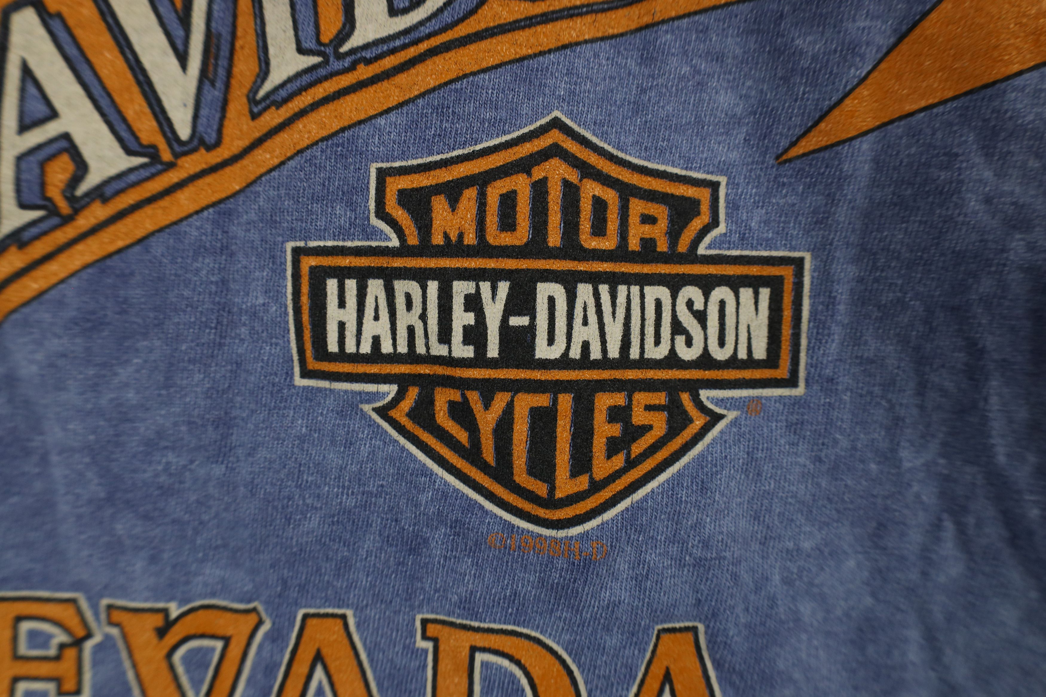 Harley Davidson × Vintage Vintage 90s Harley Davidson Wash Eagle Pocket T-Shirt USA Size US XL / EU 56 / 4 - 10 Thumbnail
