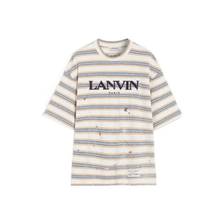 Lanvin Lanvin x Gallery Dept. Striped Logo T-Shirt 0079 Size US XL / EU 56 / 4 - 1 Thumbnail