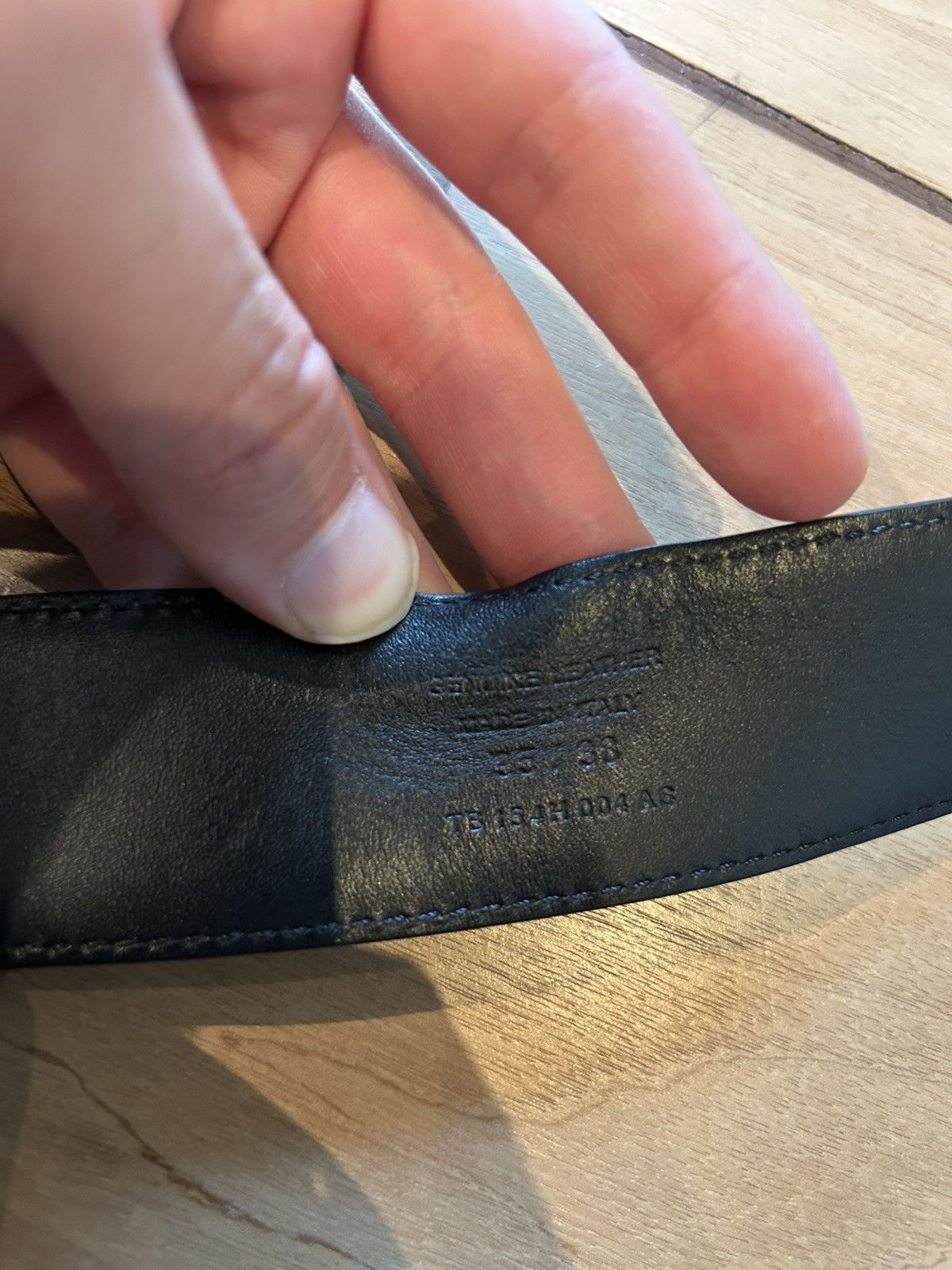 Tom Ford Tom Ford Black T Belt Genuine Leather Size 36 - 3 Thumbnail