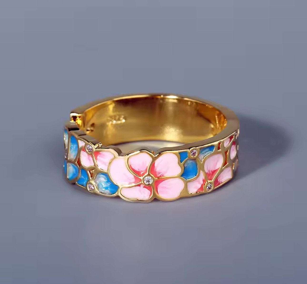 Japanese Brand × Jewelry Colorfull Flower Enamel Craft Ring Size ONE SIZE - 3 Thumbnail