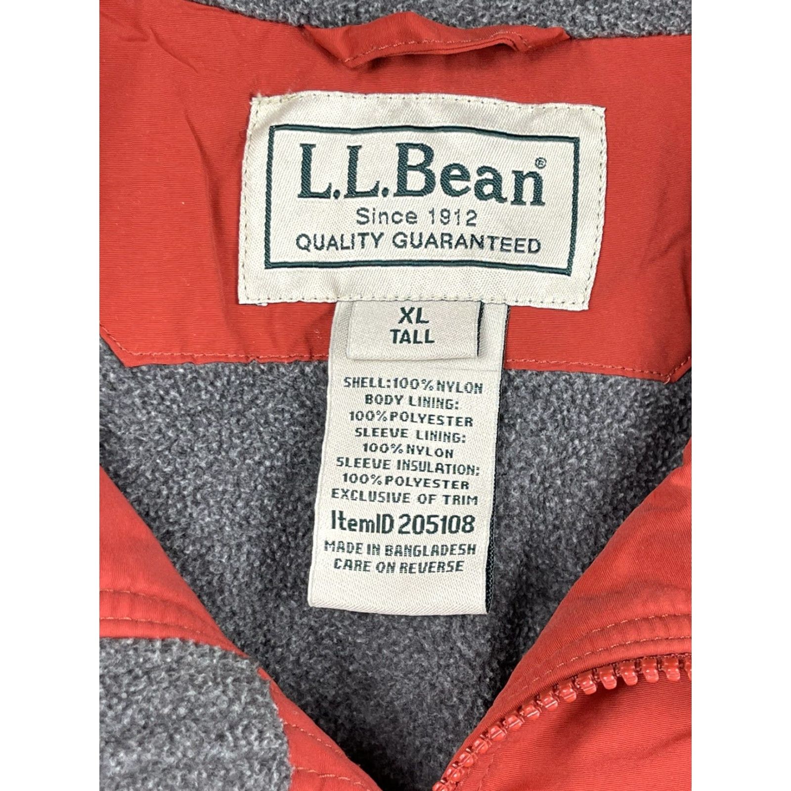 Vintage VINTAGE L.L. Bean Jacket Bomber XL Men Orange Nylon Fleece Lined Windbreaker 90s Ski Size US XL / EU 56 / 4 - 2 Thumbnail