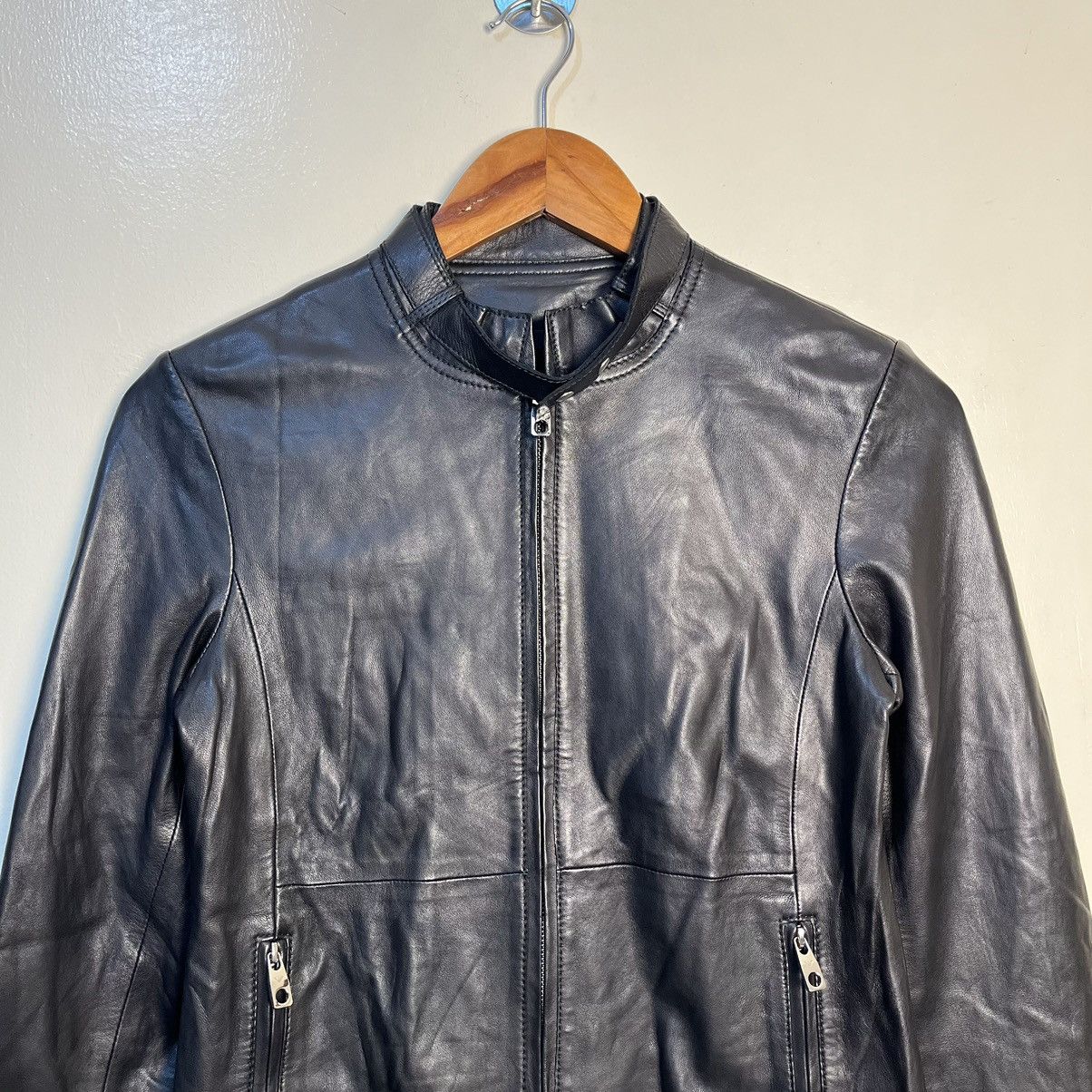 Emporio Armani Emporio Armani Women's Biker Leather Jacket Size XS / US 0-2 / IT 36-38 - 3 Thumbnail