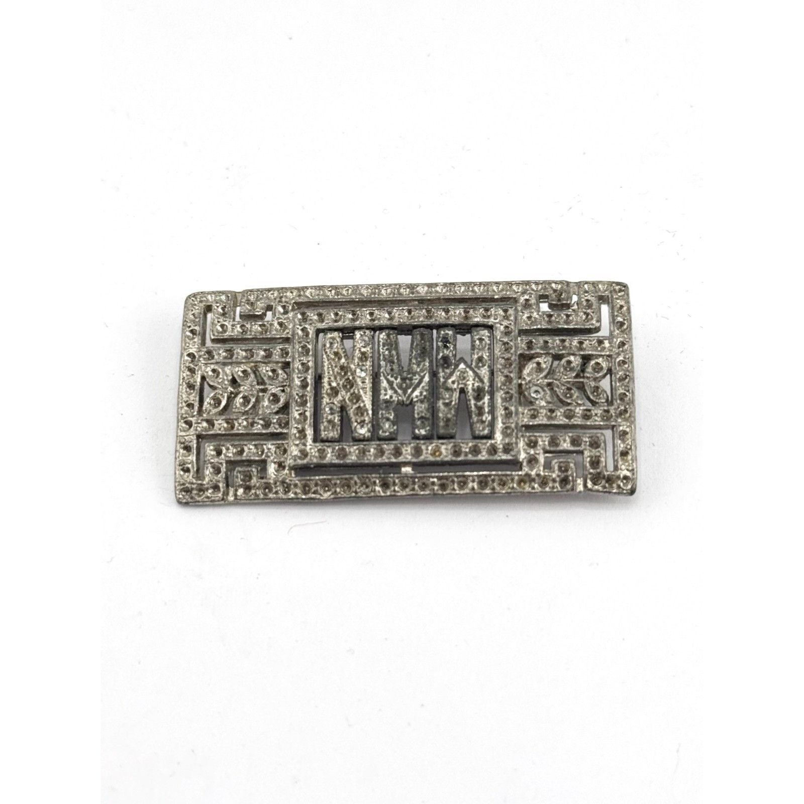 Vintage Estate brks Art deco monogrammed brooch pin Size ONE SIZE - 3 Thumbnail
