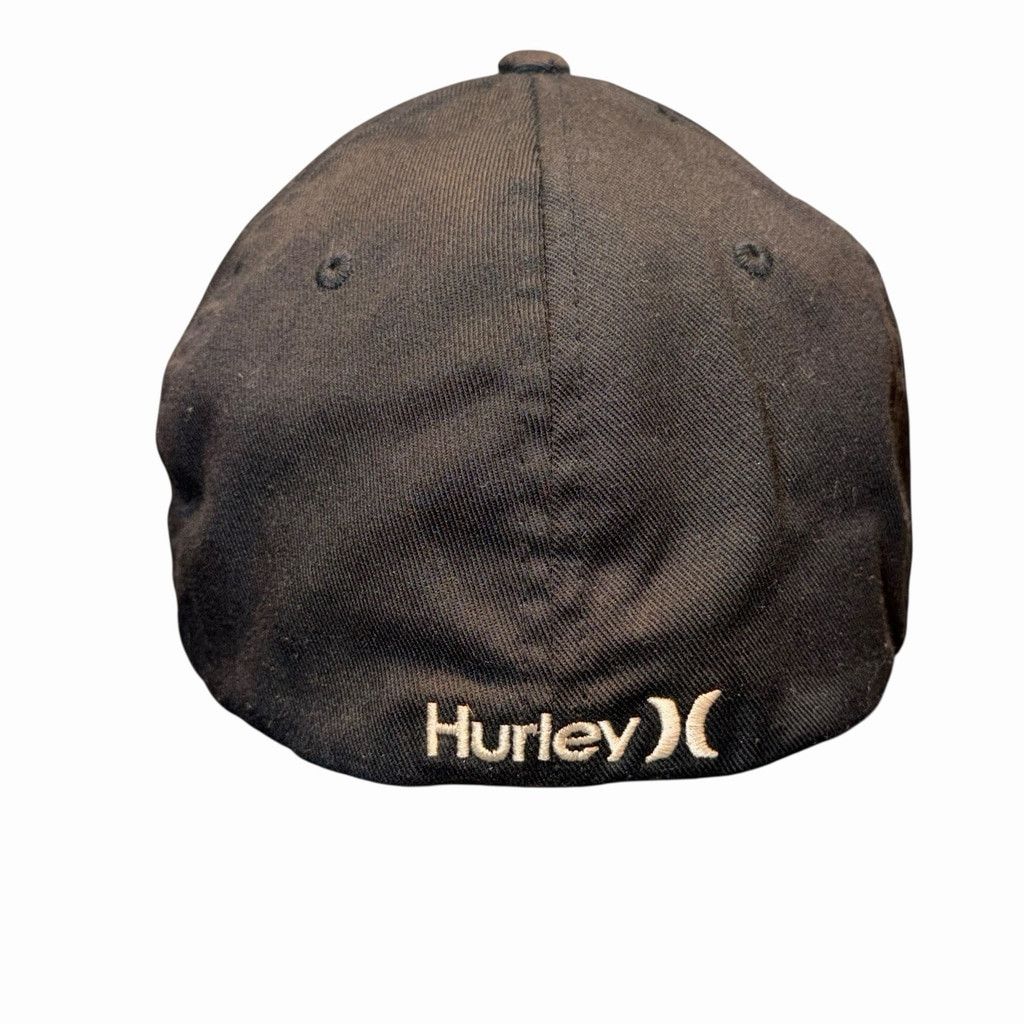 Hurley Hurley Mens Flex Fit Hat Cap Black White Logo L/XL SnapBack Size ONE SIZE - 5 Thumbnail