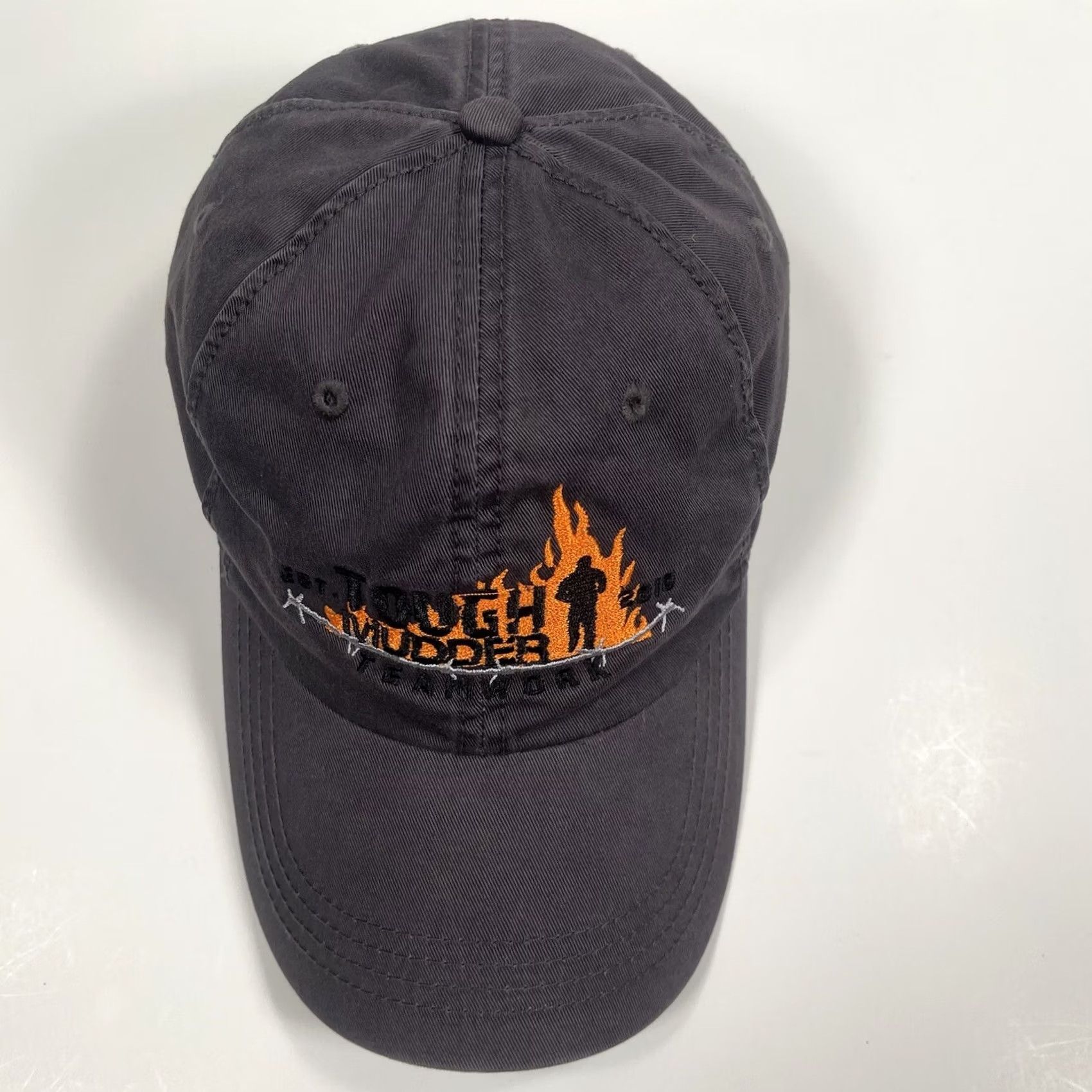 Vintage Ahead Hat Adult Adjustable StrapBack Baseball Cap Gray Tough Mudder Embroidered Size ONE SIZE - 3 Thumbnail