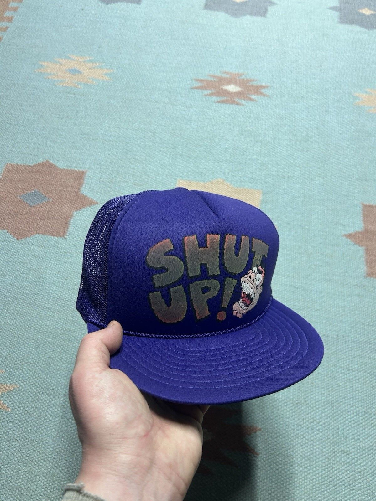 Vintage Vintage trucker hat mesh shut up! funny novelty snapback Size ONE SIZE - 1 Thumbnail