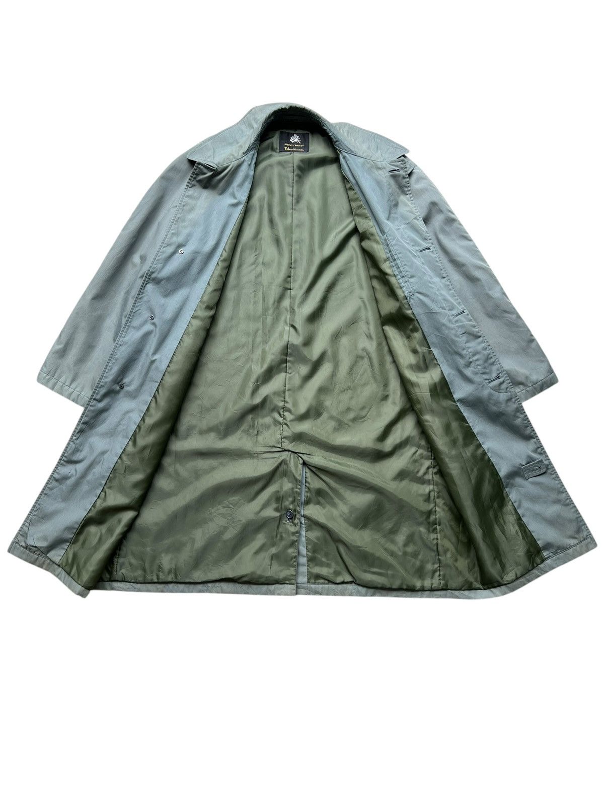 Japanese Brand Takashiyama Blue Trench Coat Size US L / EU 52-54 / 3 - 3 Thumbnail