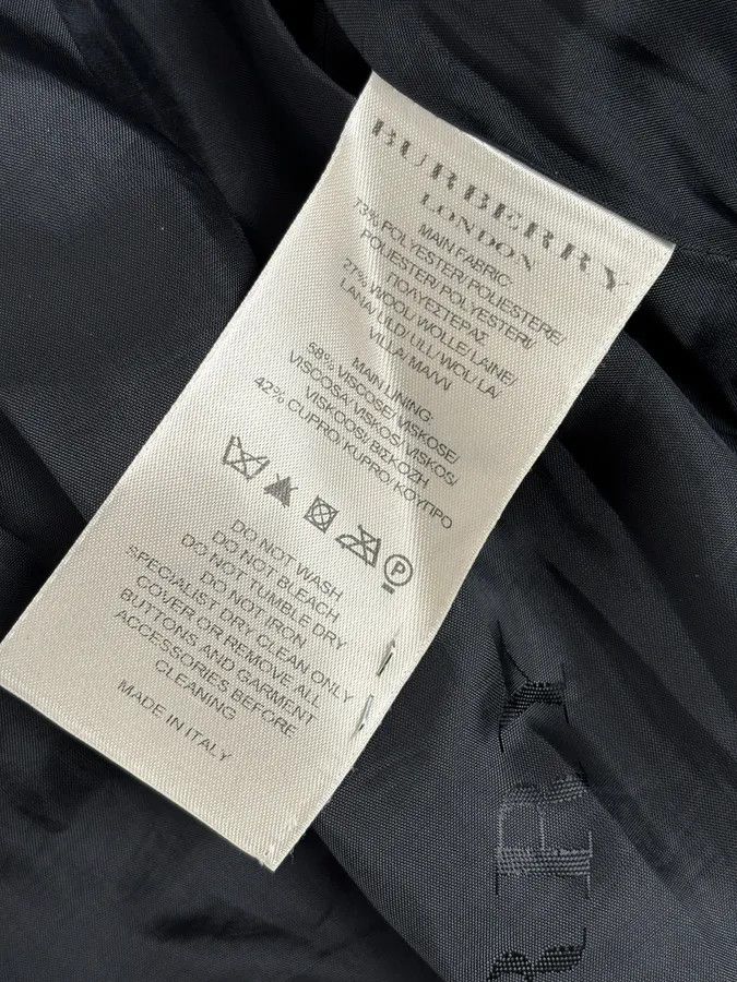 Burberry FW2009 Burberry Prorsum Black Wool Tonal Check Trench Coat Size S / US 4 / IT 40 - 11 Thumbnail
