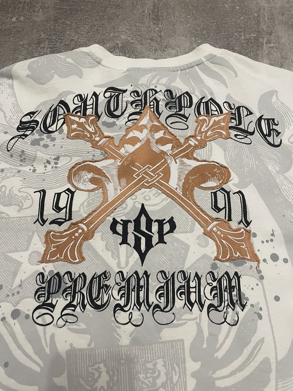 Southpole Vintage South Pole All Ower Print Rap T-Shirt 90s Size US XL / EU 56 / 4 - 16 Thumbnail