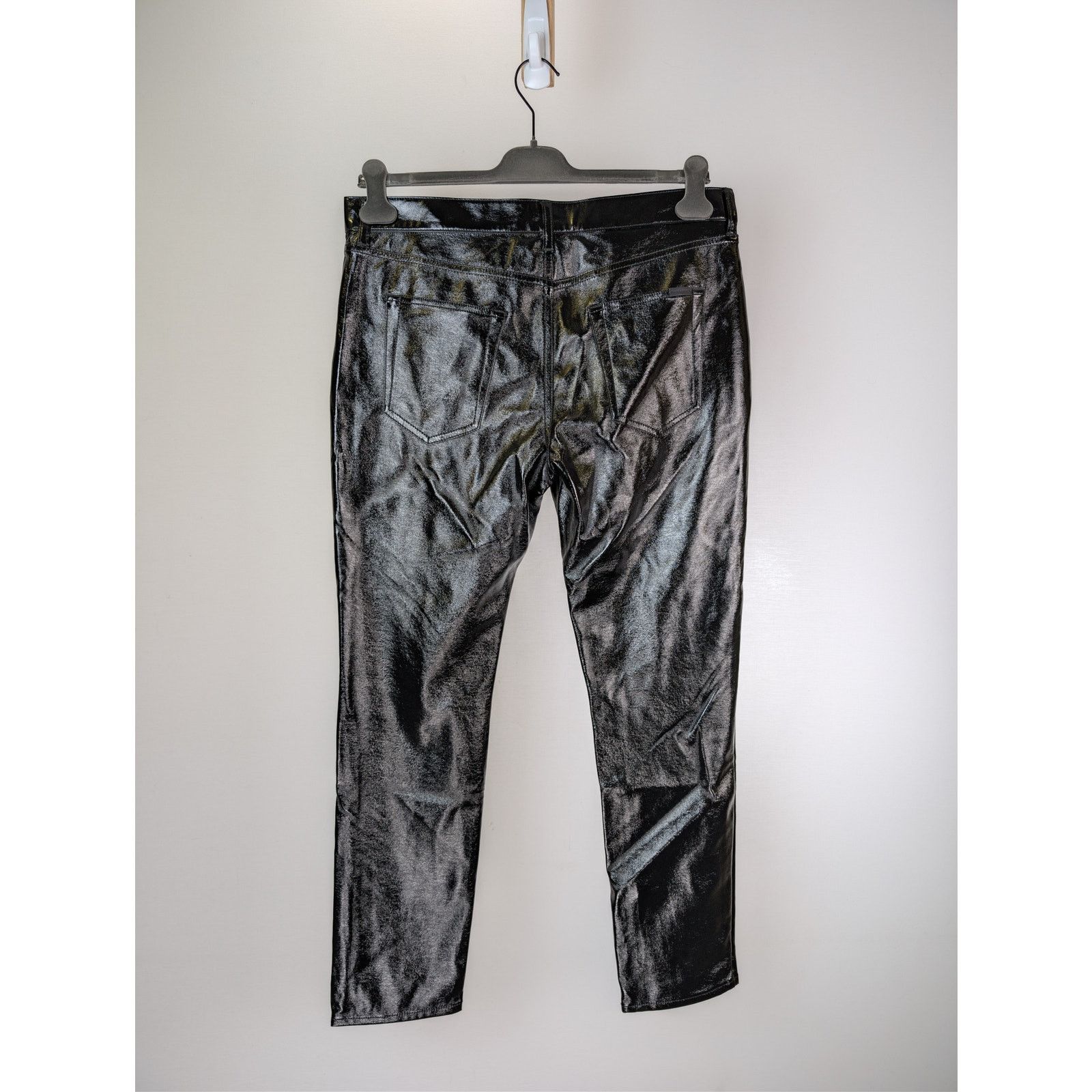 Saint Laurent Paris o1rshd1 Skinny 5 Pocket Med Venice Shiny Lacquered Pants Size US 32 / EU 48 - 11 Thumbnail