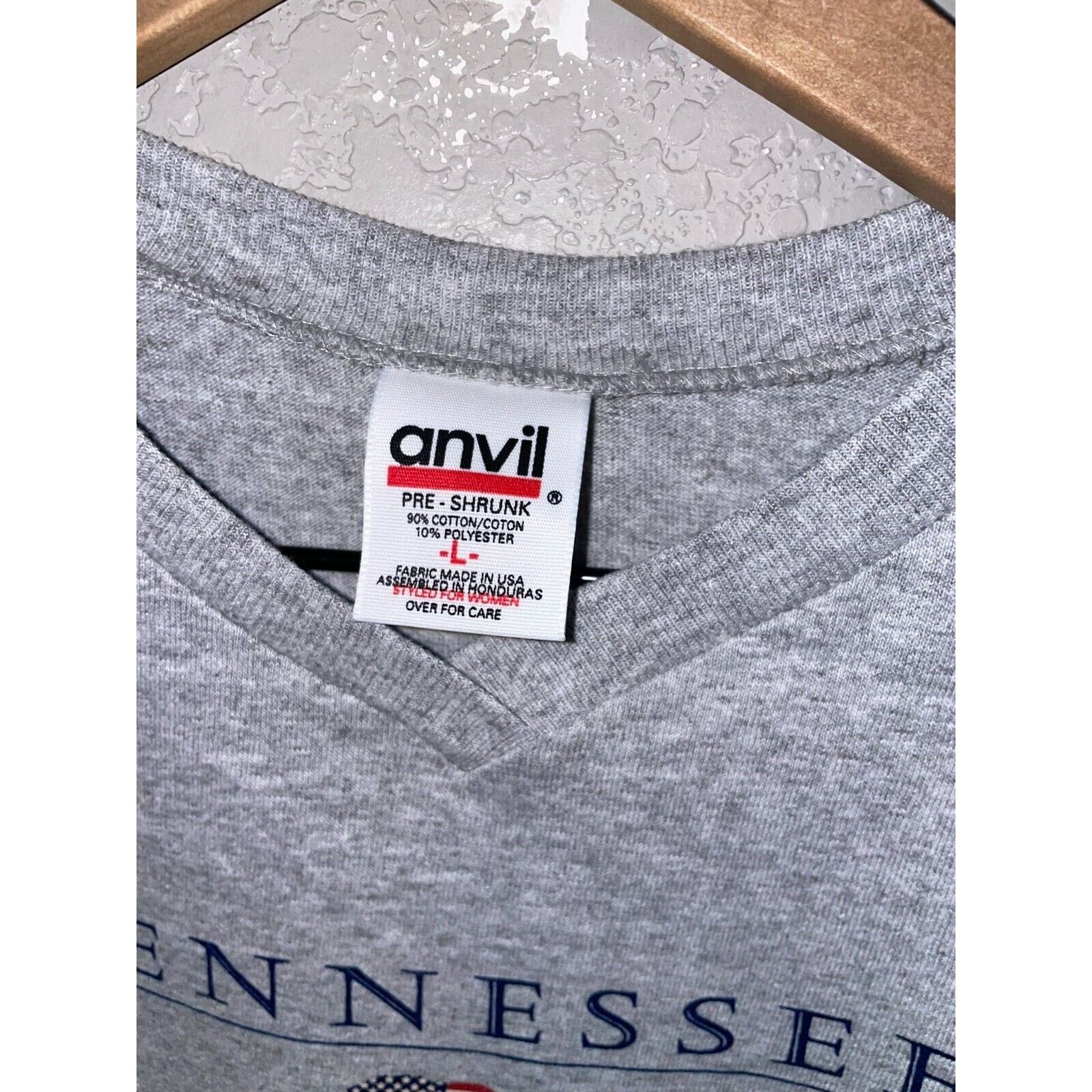 Anvil Womens The Great Smoky Mountains Shirt Gray Top Tee L Large Size L / US 10 / IT 46 - 6 Thumbnail