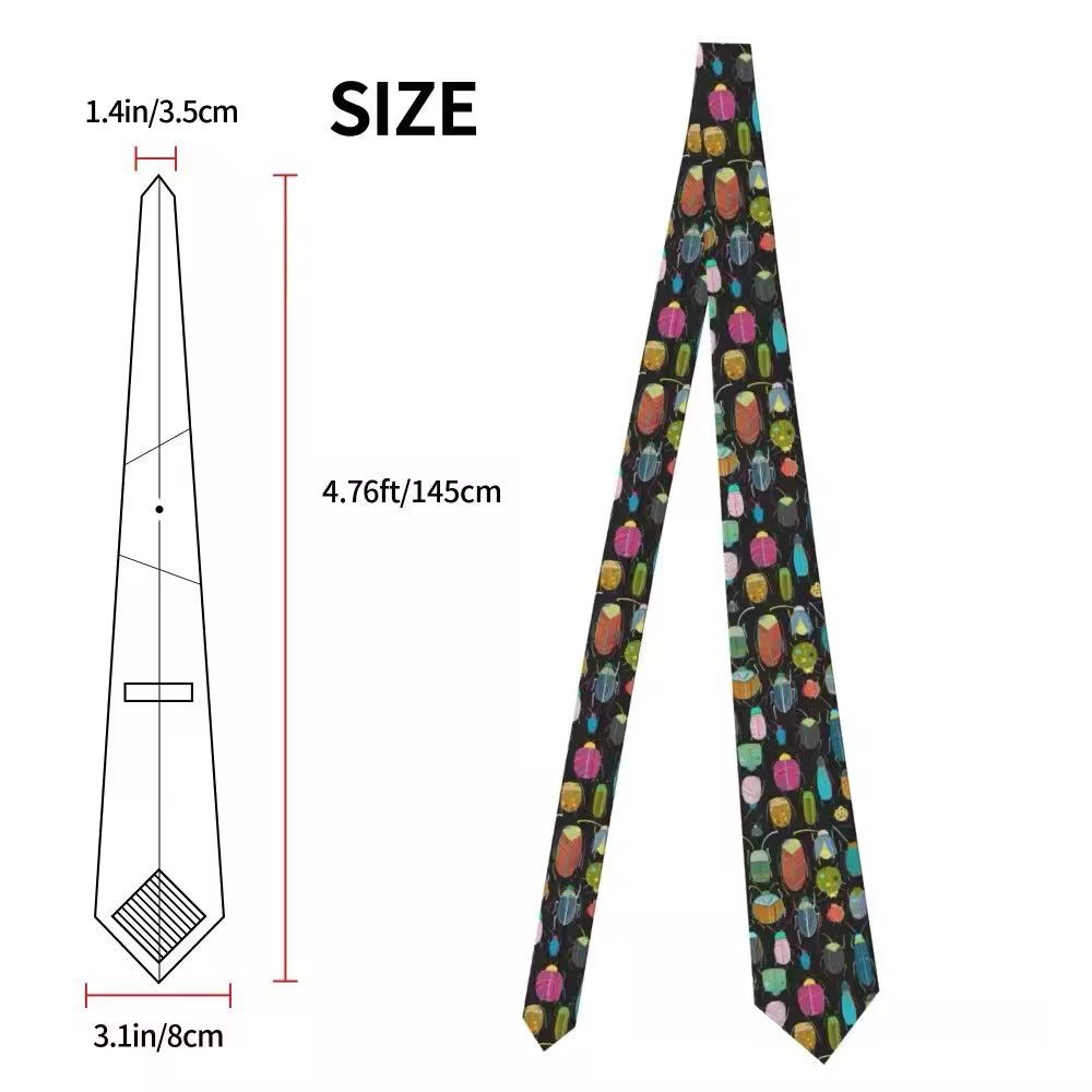 Other Neck Tie Casual Funny Beetles Collection Necktie Size ONE SIZE - 5 Thumbnail