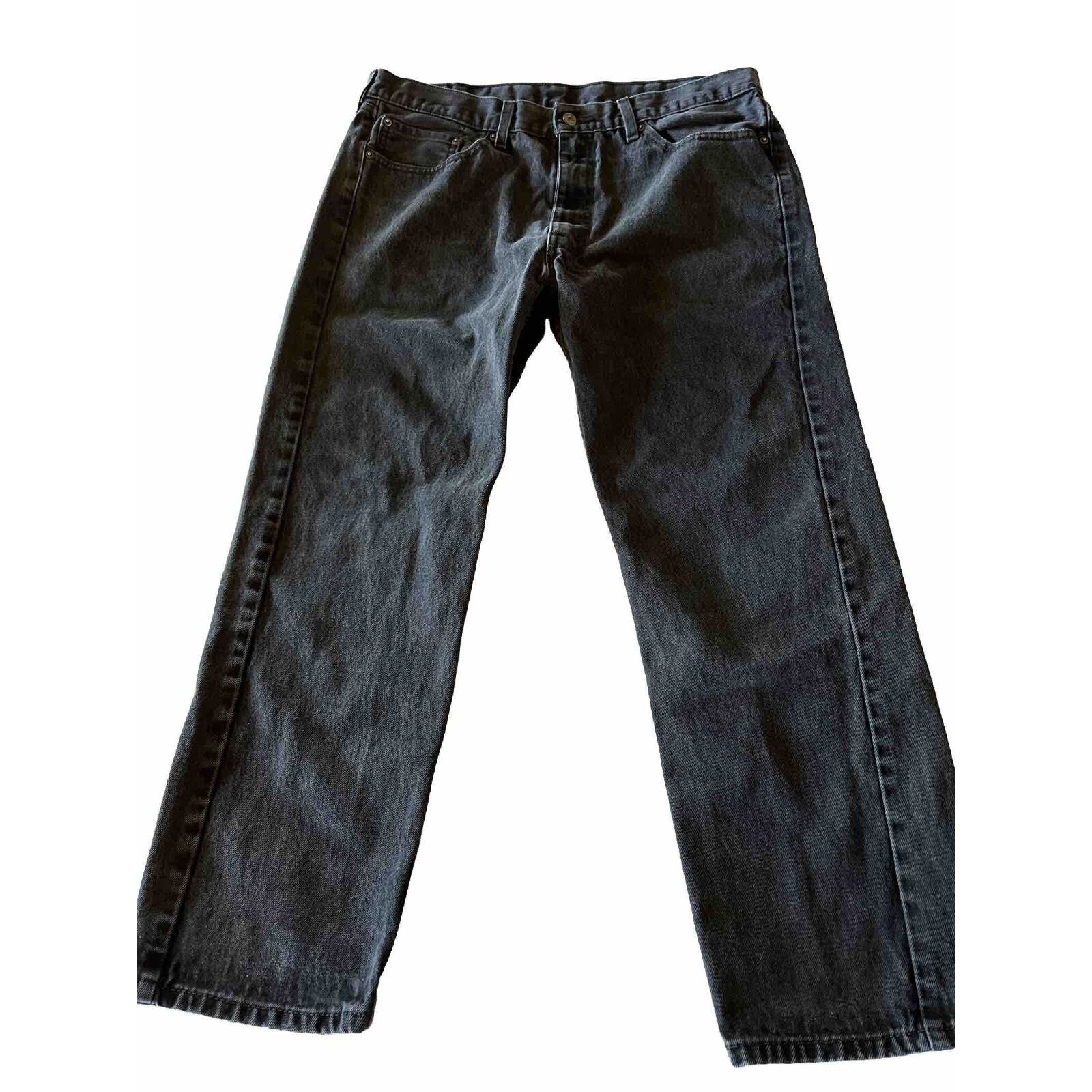 Levi's Levis Jeans Mens 33x30 Dark Gray 505 Denim Cotton Workwear Size US 33 - 1 Thumbnail