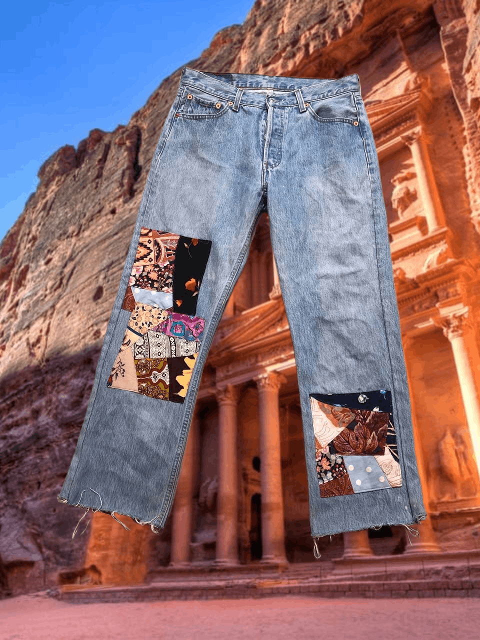 Levi's Vintage unusual jeans blue Levi's Y2K streetwear Size US 30 / EU 46 - 1 Thumbnail
