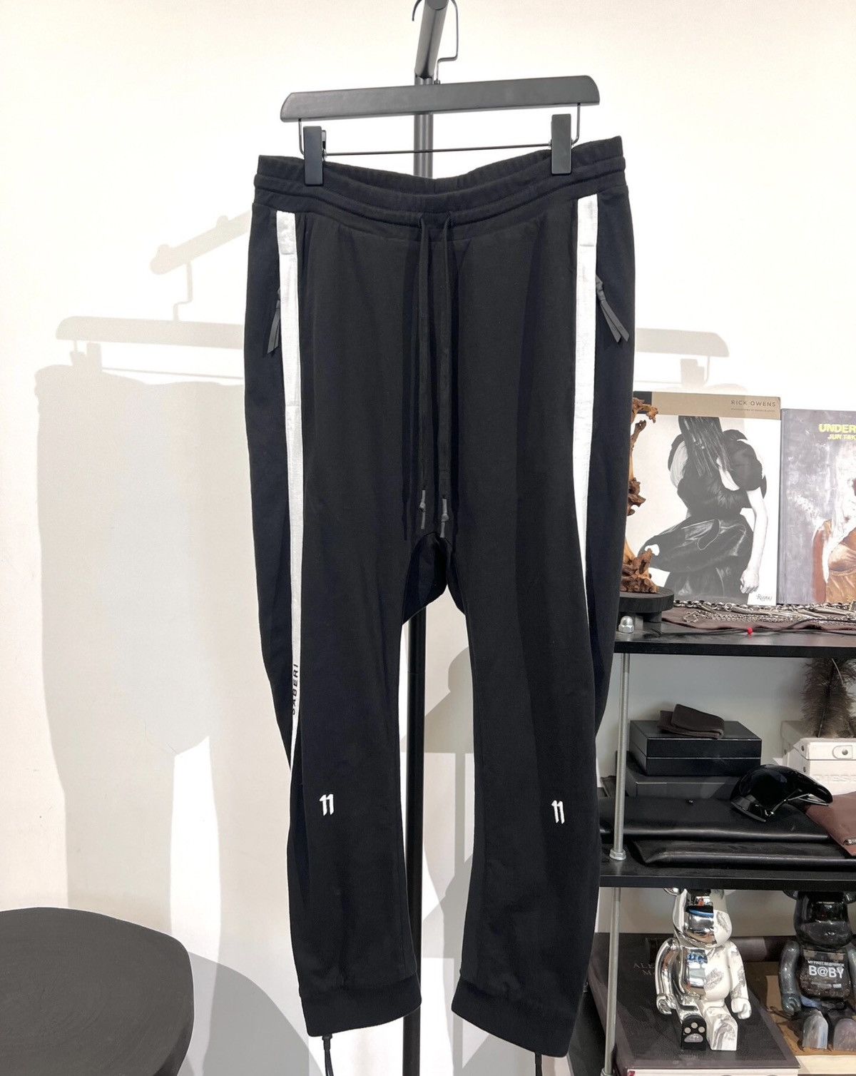 11 By Boris Bidjan Saberi 11ByBBS Label-Embroidered Webbing Tapered Track Pants Size US 32 / EU 48 - 1 Thumbnail