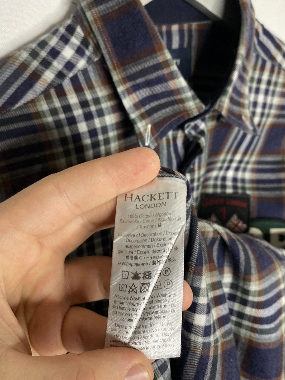 Hackett × Vintage 🔥Vintage Hackett London Plaid Essential Logo GB Shirt🔥 Size US S / EU 44-46 / 1 - 7 Thumbnail