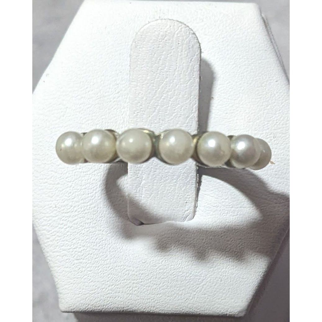 Other Vintage Coquette Glam Single Row Faux Pearl Ring Size 6 Size ONE SIZE - 7 Thumbnail