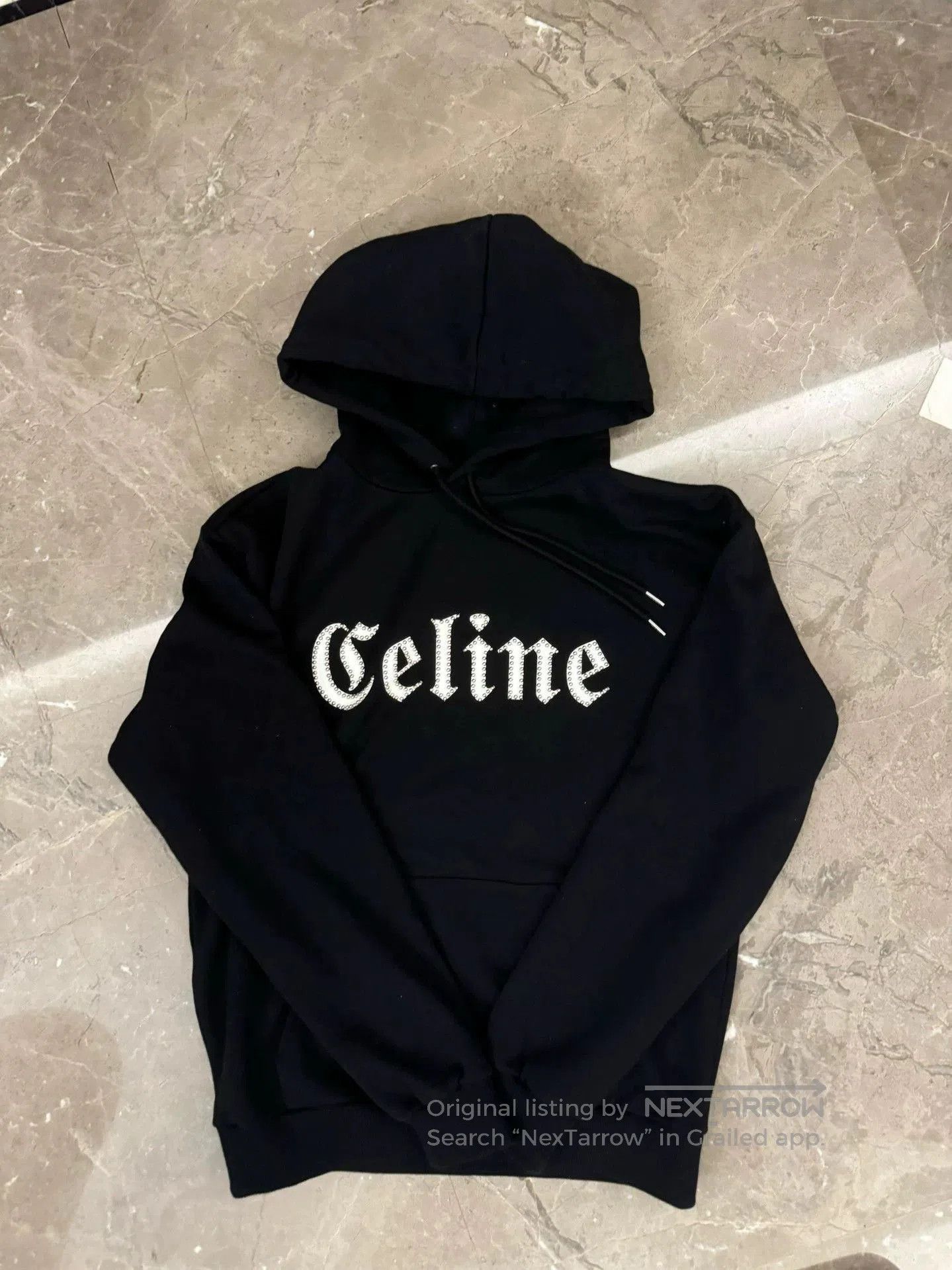 Celine Black Logo Print Hoodie . Size US S / EU 44-46 / 1 - 1 Thumbnail