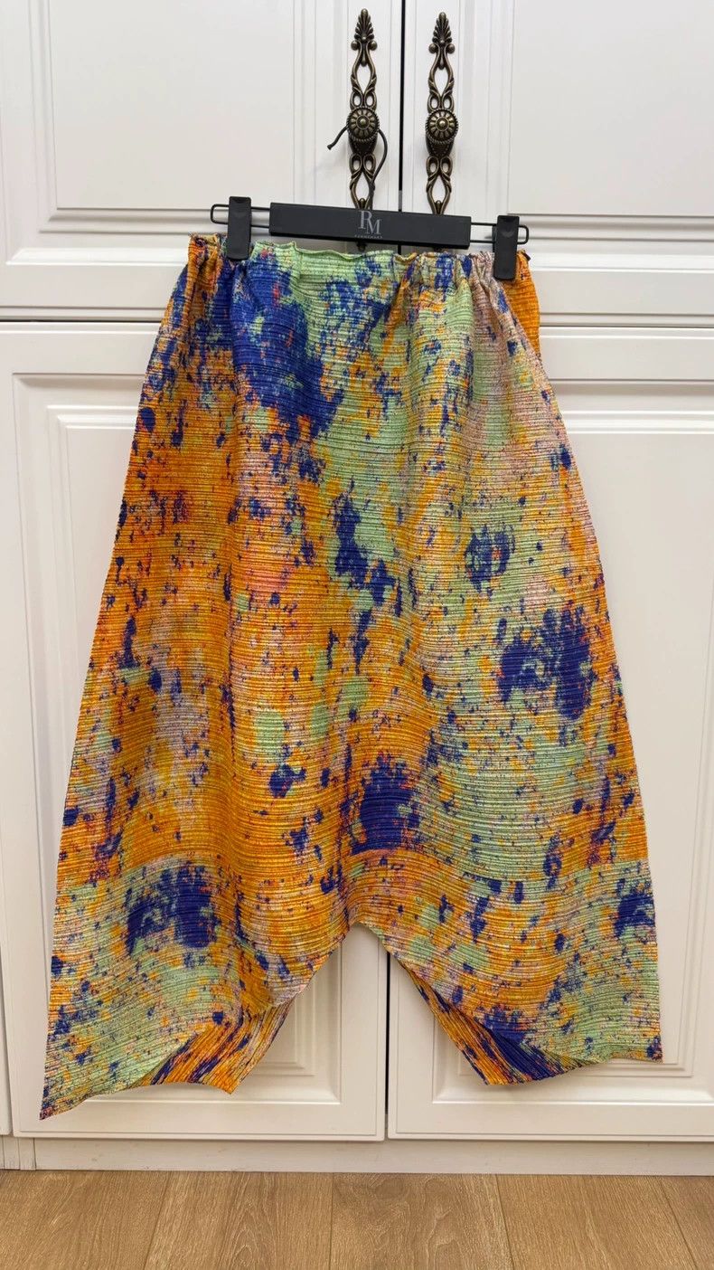 Issey Miyake Issey Miyake size:5 Starry green wide-leg pants Size 31" - 3 Thumbnail