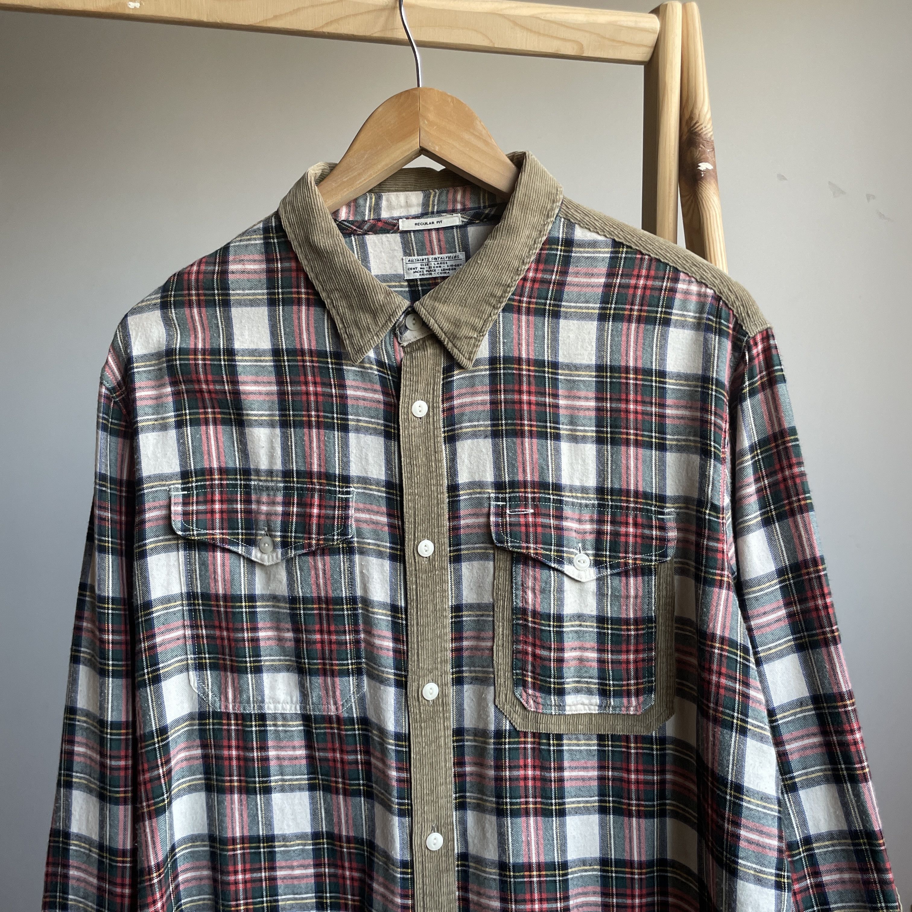 Allsaints Allsaints Arleaux Checkered Flannel Shirt Size L Size US L / EU 52-54 / 3 - 3 Thumbnail