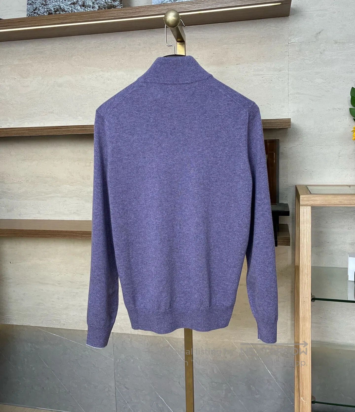 Brunello Cucinelli Brunello Cucinelli Purple Cashmere Sweater. Size US M / EU 48-50 / 2 - 2 Thumbnail