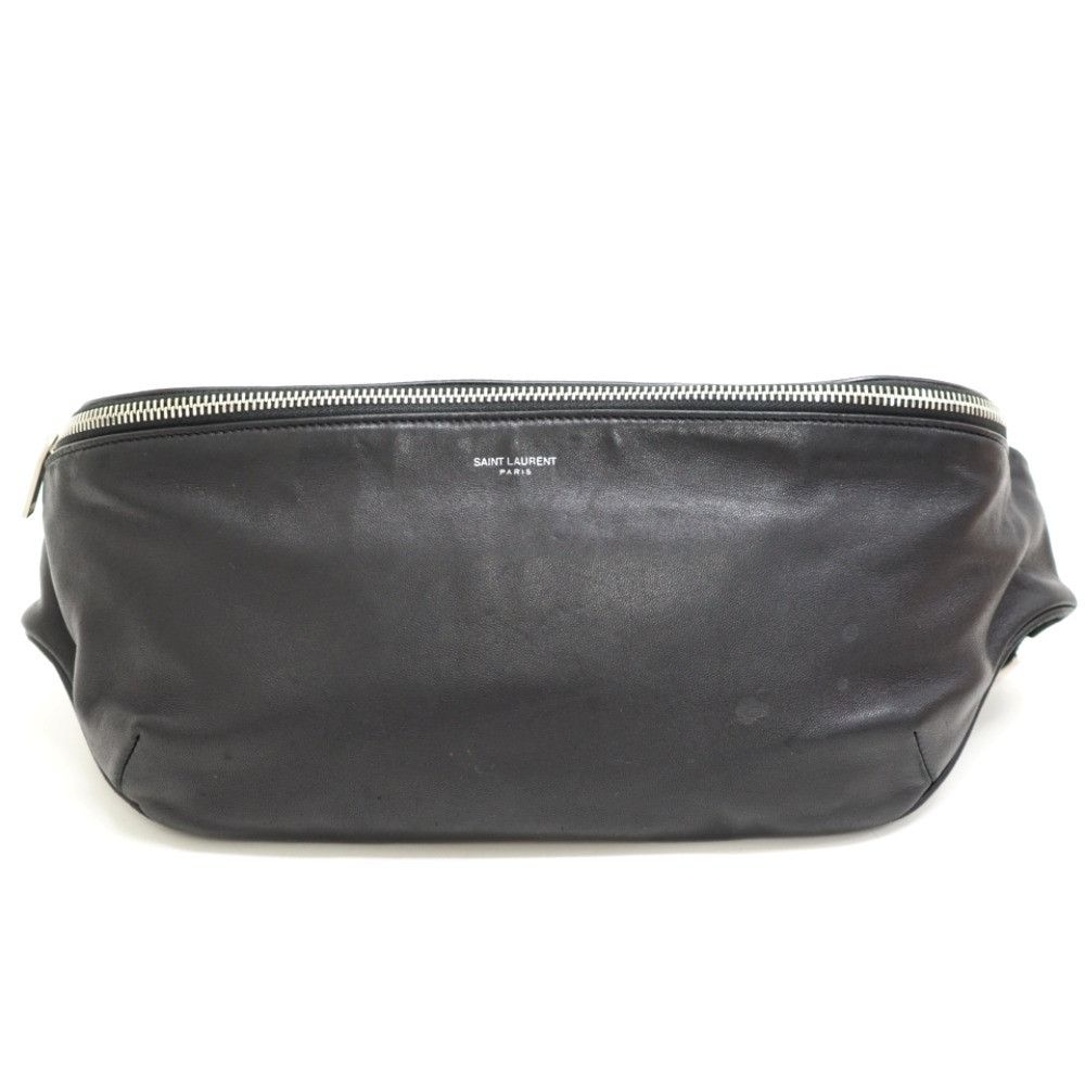 image of YVES Saint Laurent Paris Body Bag Waist Bag Black Leather, Women's