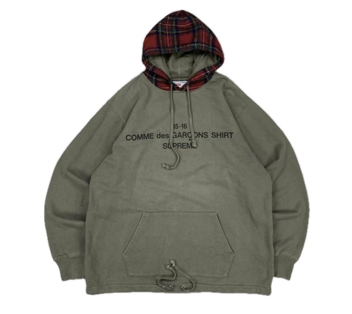 Comme des Garcons Supreme cdg Olive hooded sweatershirt Size US L / EU 52-54 / 3 - 1 Thumbnail