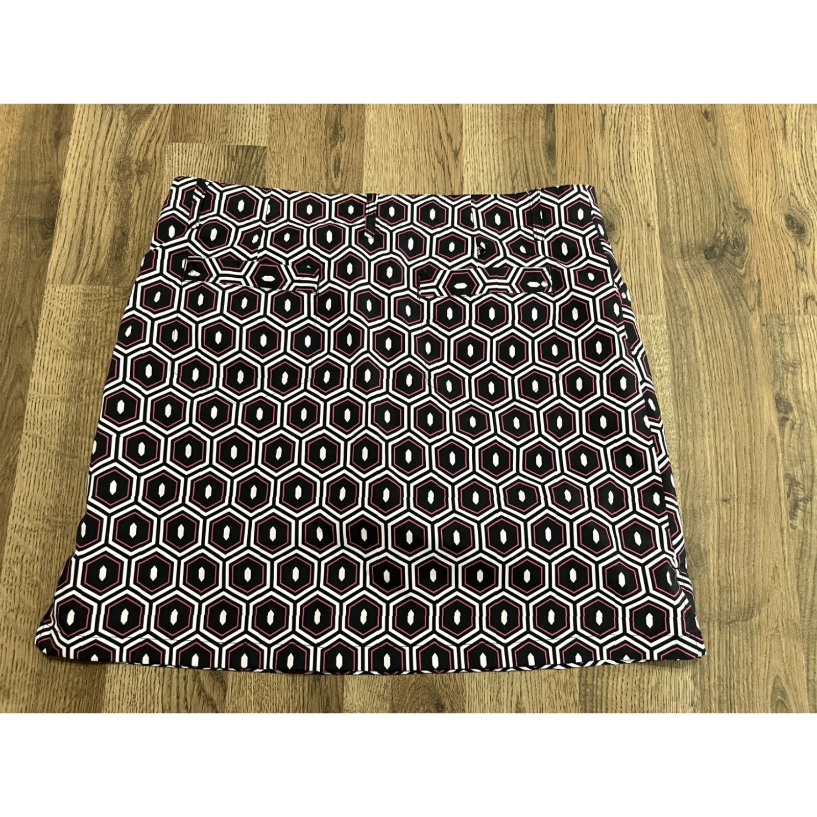 Vintage Lanctot Skort Women's Size 10 Pink White Blue Side Zip Skort Casual Womens Size 32" / US 10 / IT 46 - 2 Thumbnail