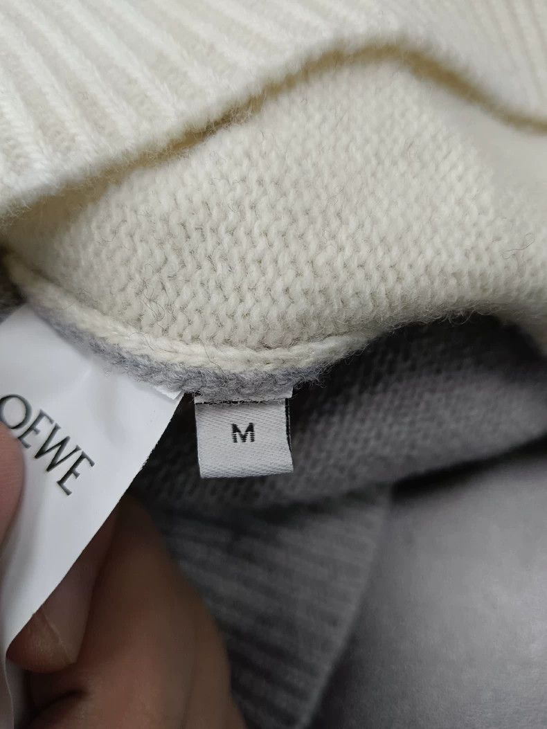 Loewe LOEWE Spliced knitted pullover sweater red and white color Size M / US 6-8 / IT 42-44 - 4 Thumbnail