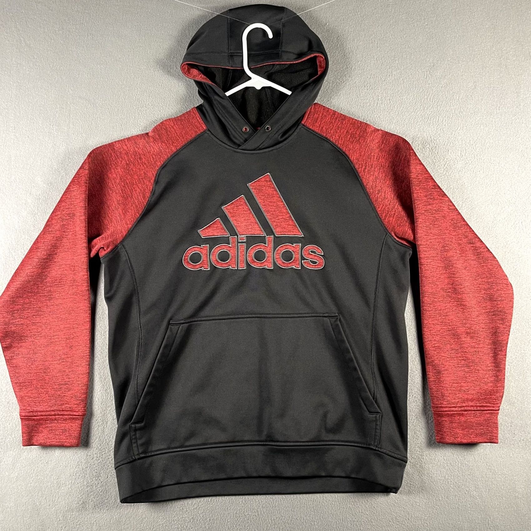 Adidas Adidas Hoodie Mens Large Black Red ClimaWarm Pullover Athletic Sweatshirt Logo Size US L / EU 52-54 / 3 - 2 Thumbnail