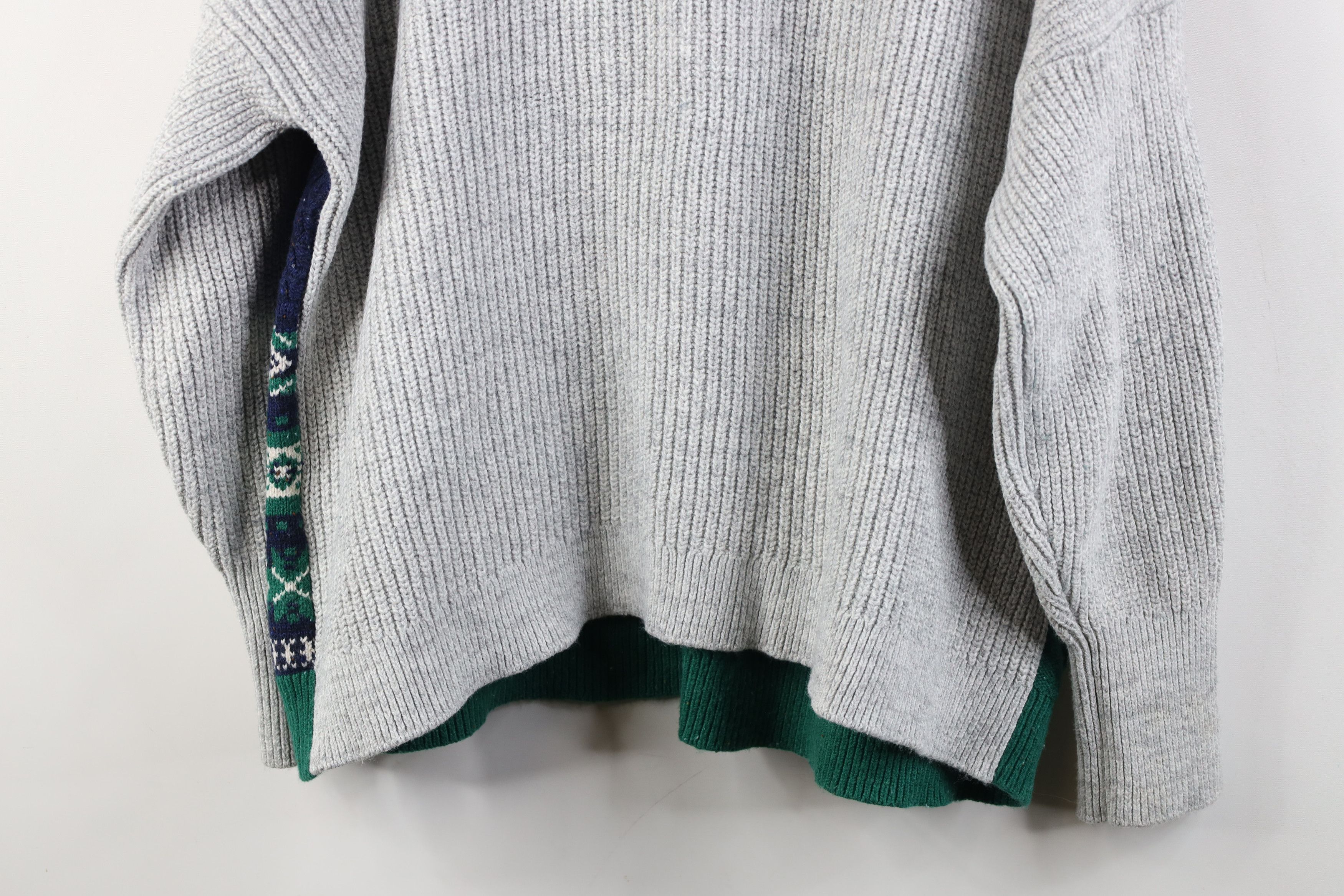 Lands' End Vintage Y2K Lands End Blend Fair Isle Cable Knit Sweater Size L / US 10 / IT 46 - 13 Thumbnail