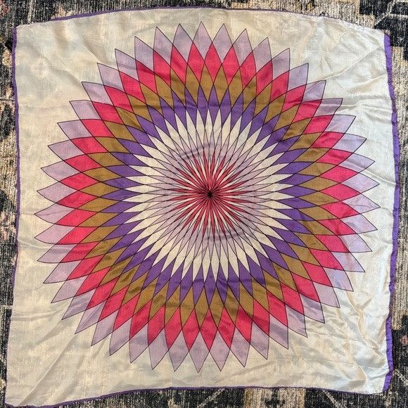 Other Vintage Geometric Pattern Square Scarf Size ONE SIZE - 1 Thumbnail