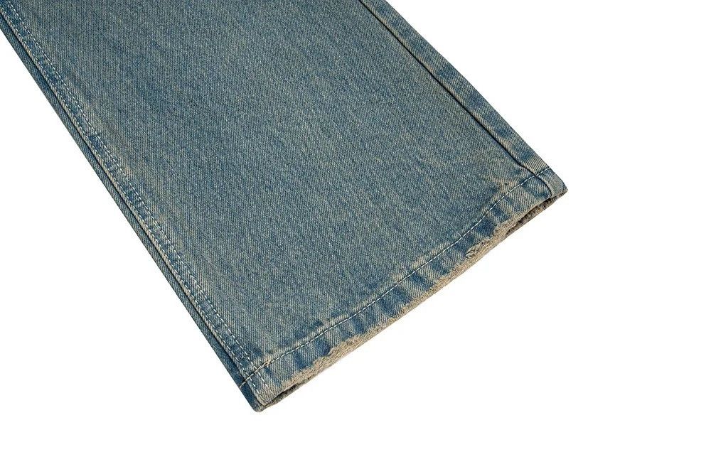 Japanese Brand × Vintage Handmade Distressed Mud Dyed Dirty Baggy Blue Jeans Size US 36 / EU 52 - 6 Thumbnail