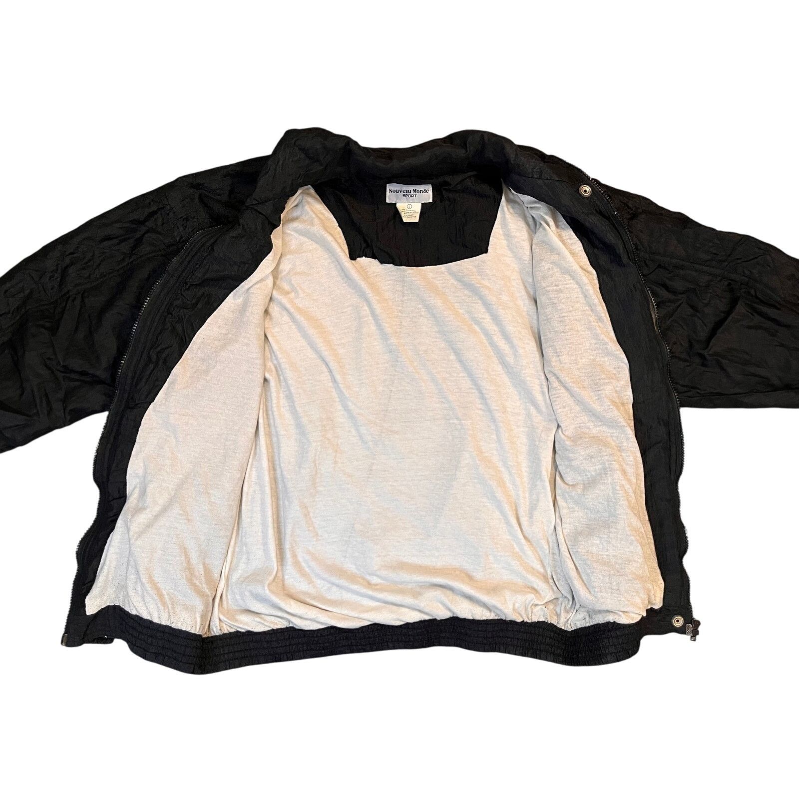 Vintage Vintage 80s Windbreaker Jacker By Nouveau Monde Sport Size L / US 10 / IT 46 - 8 Thumbnail