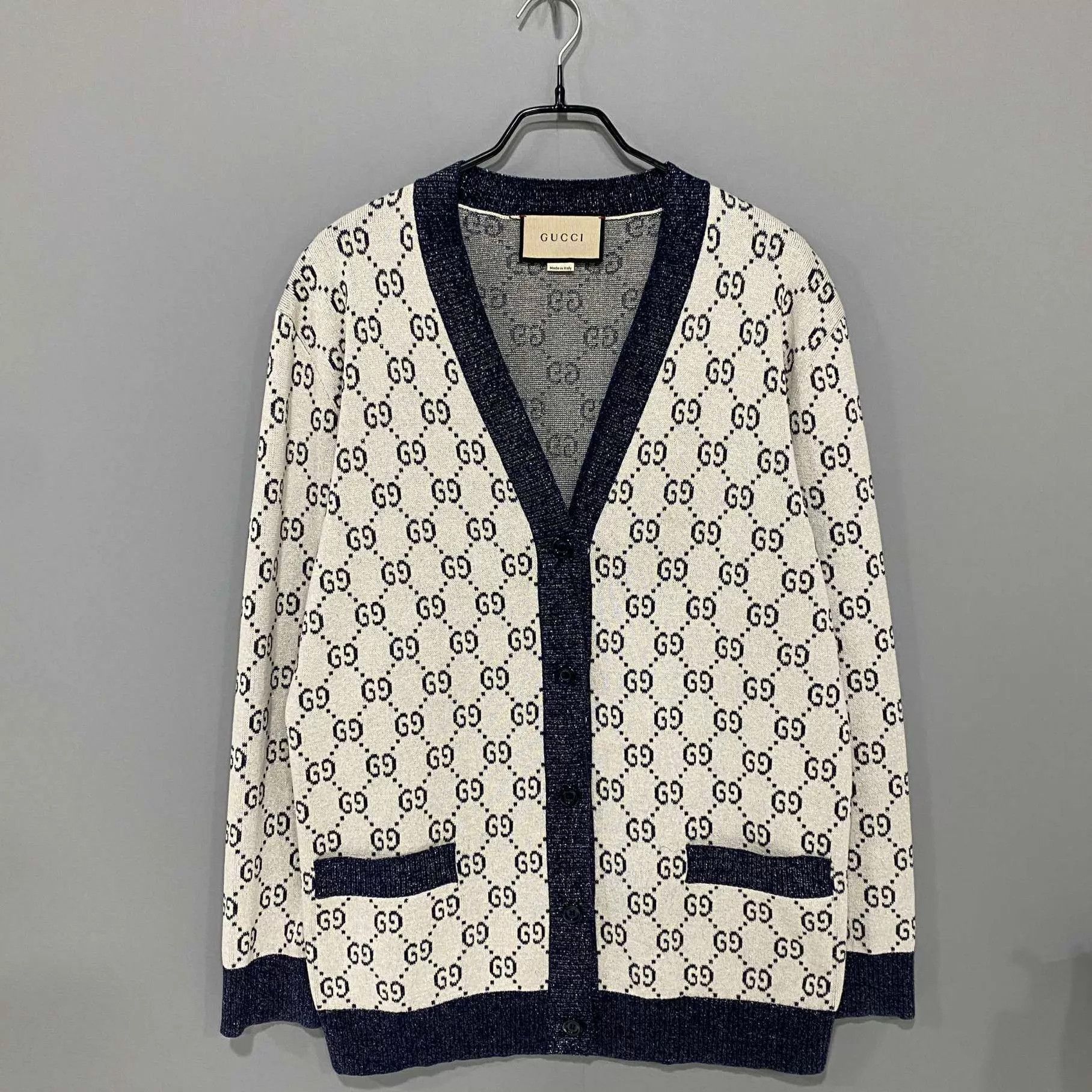 Gucci Gucci GG print black white cardigan S Size S / US 4 / IT 40 - 1 Thumbnail