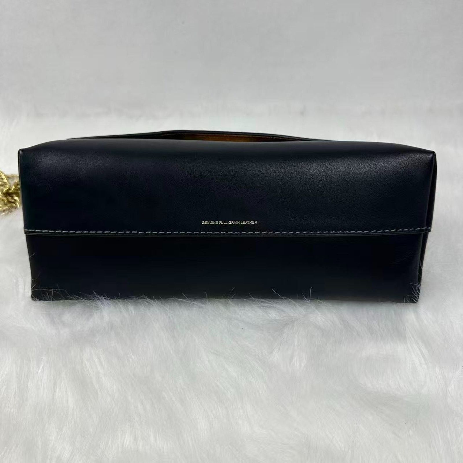 Coach Coach Chelsea Shoulder 30 Chain Natural Leather Brass Black Size ONE SIZE - 7 Thumbnail