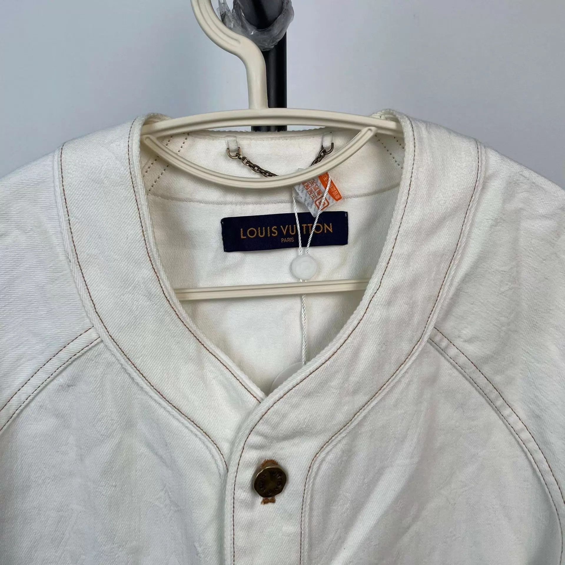 Louis Vuitton LV monogram short-sleeve baseball jersey white M Size US M / EU 48-50 / 2 - 3 Thumbnail