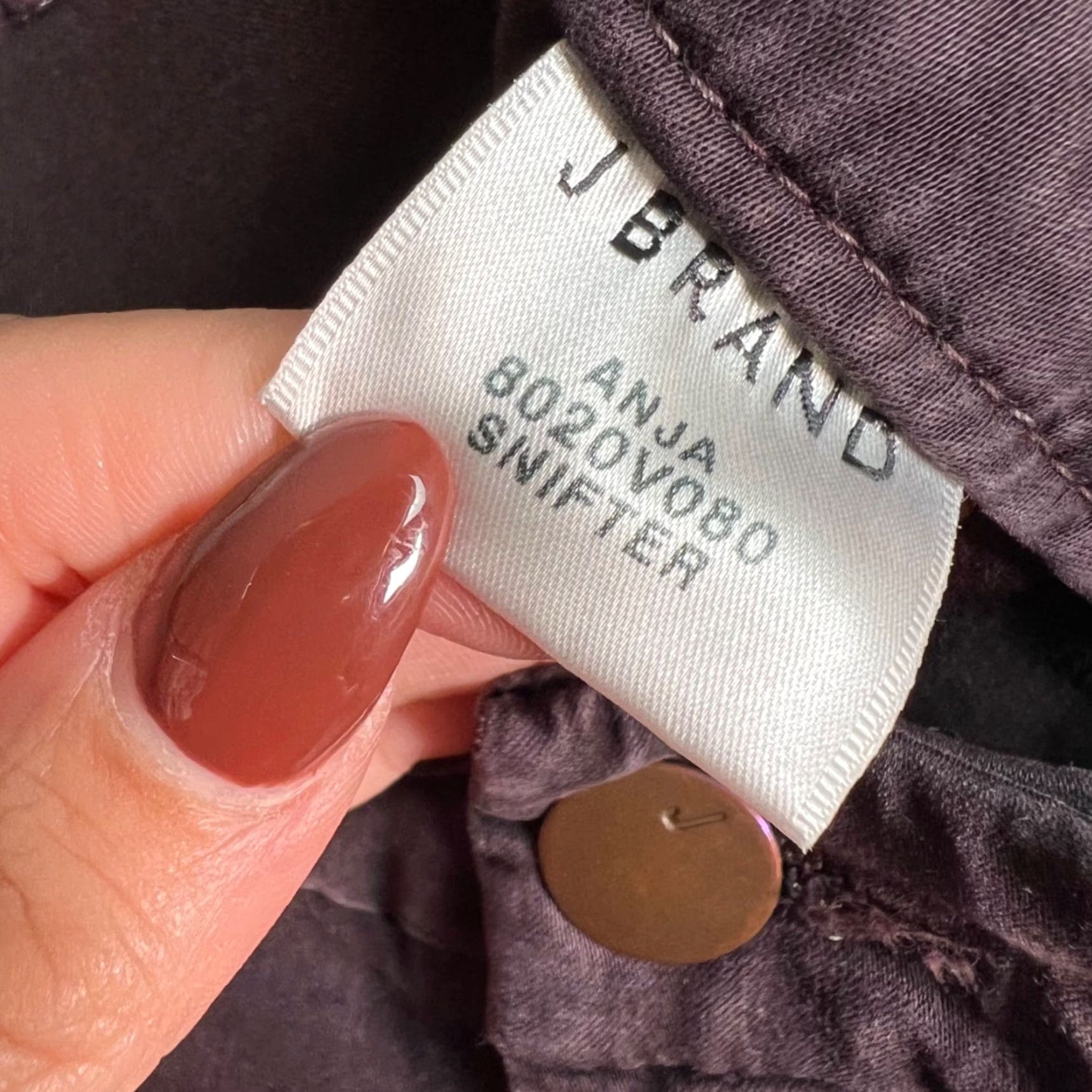 J Brand J Brand Jeans Skinny 5-Pocket Design Zip Purple Cotton Blend Anja Size 28 Womens Adults Size 28" / US 6 / IT 42 - 4 Thumbnail