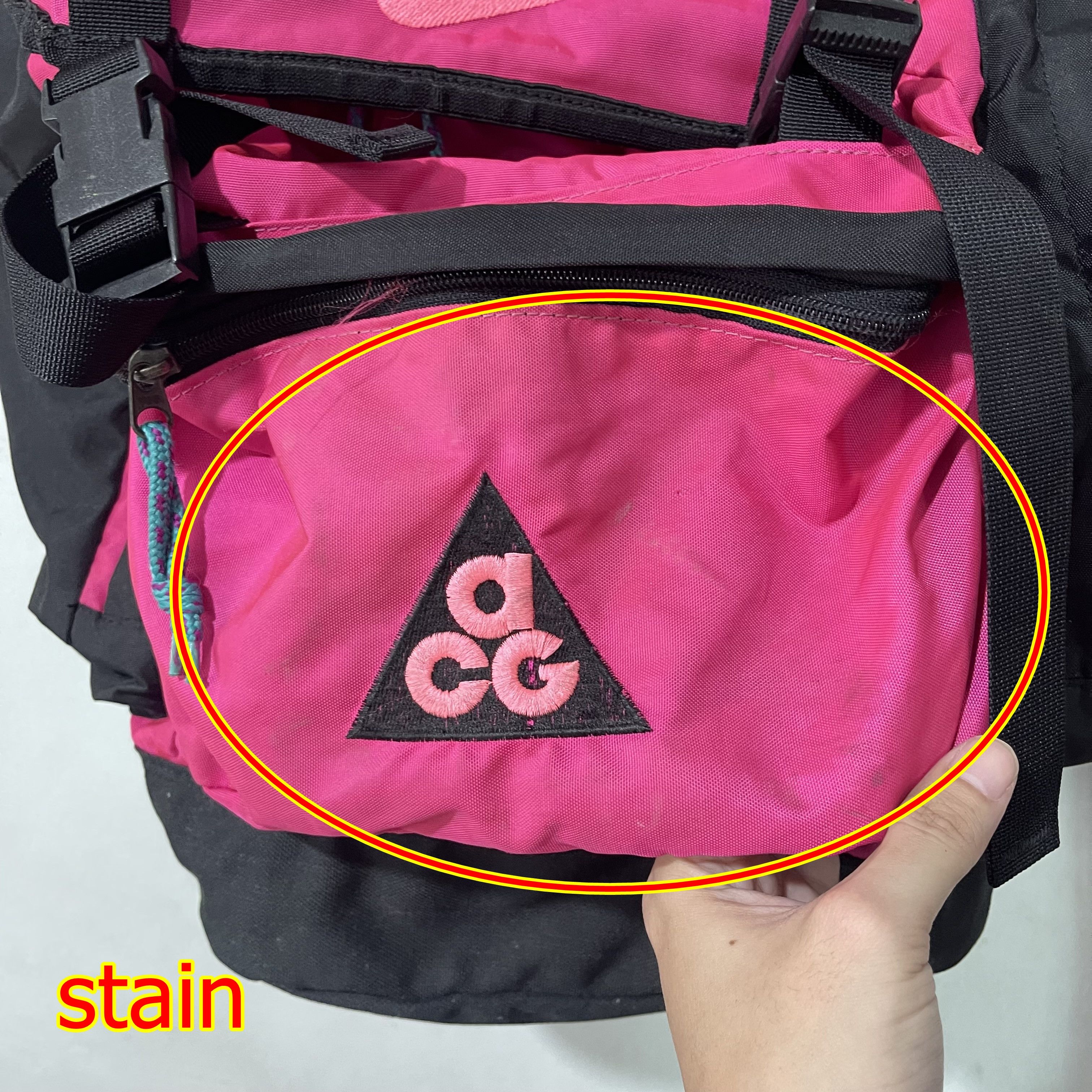 Nike ACG Vintage Nike ACG Backpack Pink Black Hiking Bag Size ONE SIZE - 4 Thumbnail