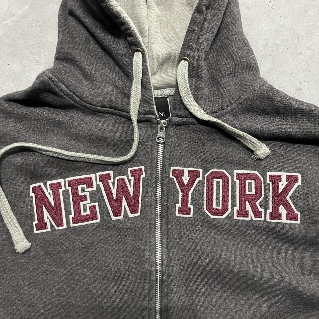 Vintage Crazy Vintage Y2K/2000s New York City Grey Streetwear Zipup Hoodie! Size US M / EU 48-50 / 2 - 2 Thumbnail