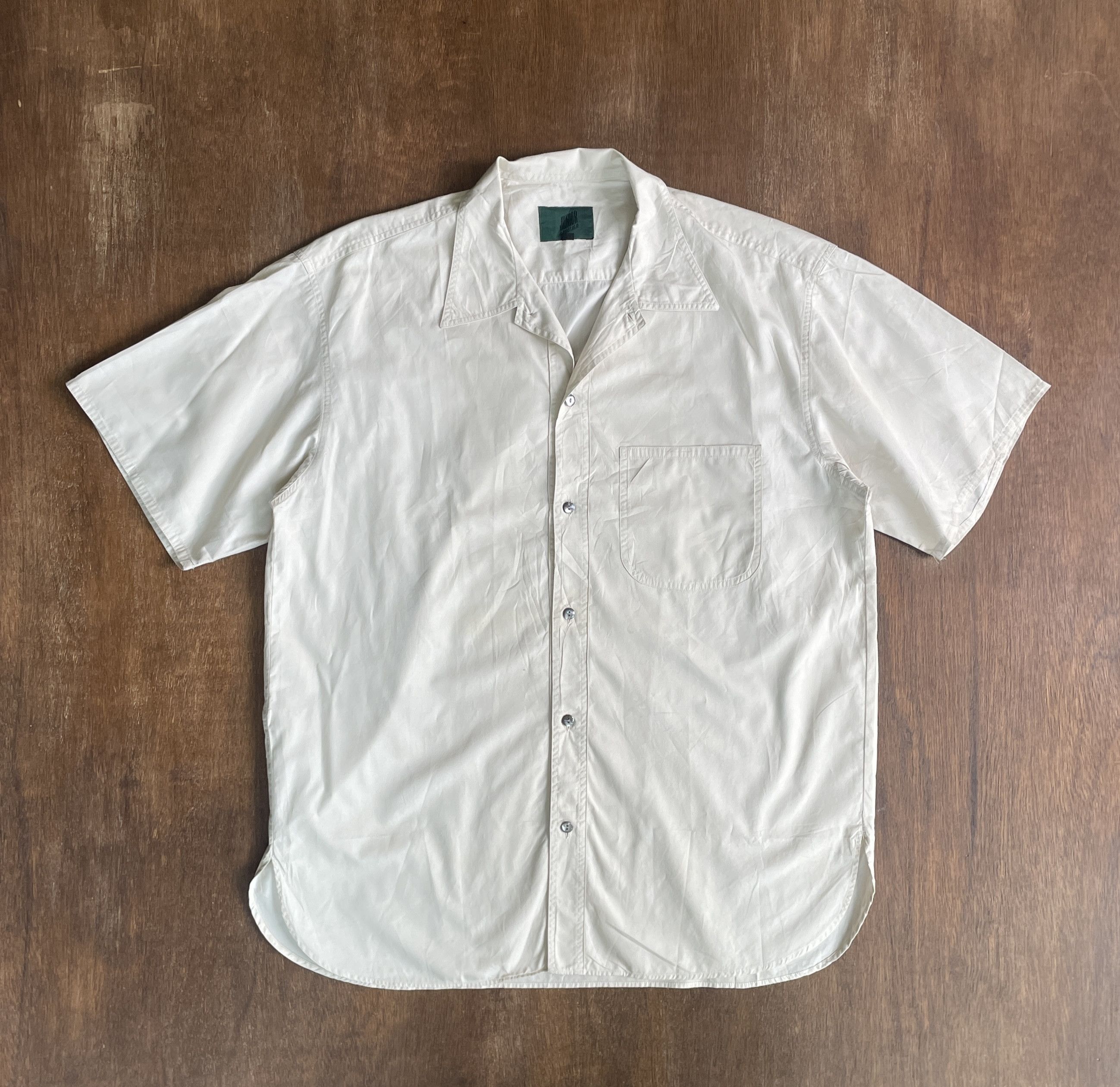 Jean Paul Gaultier 1992 Archive Faces Polyester Camp Collar Shirt