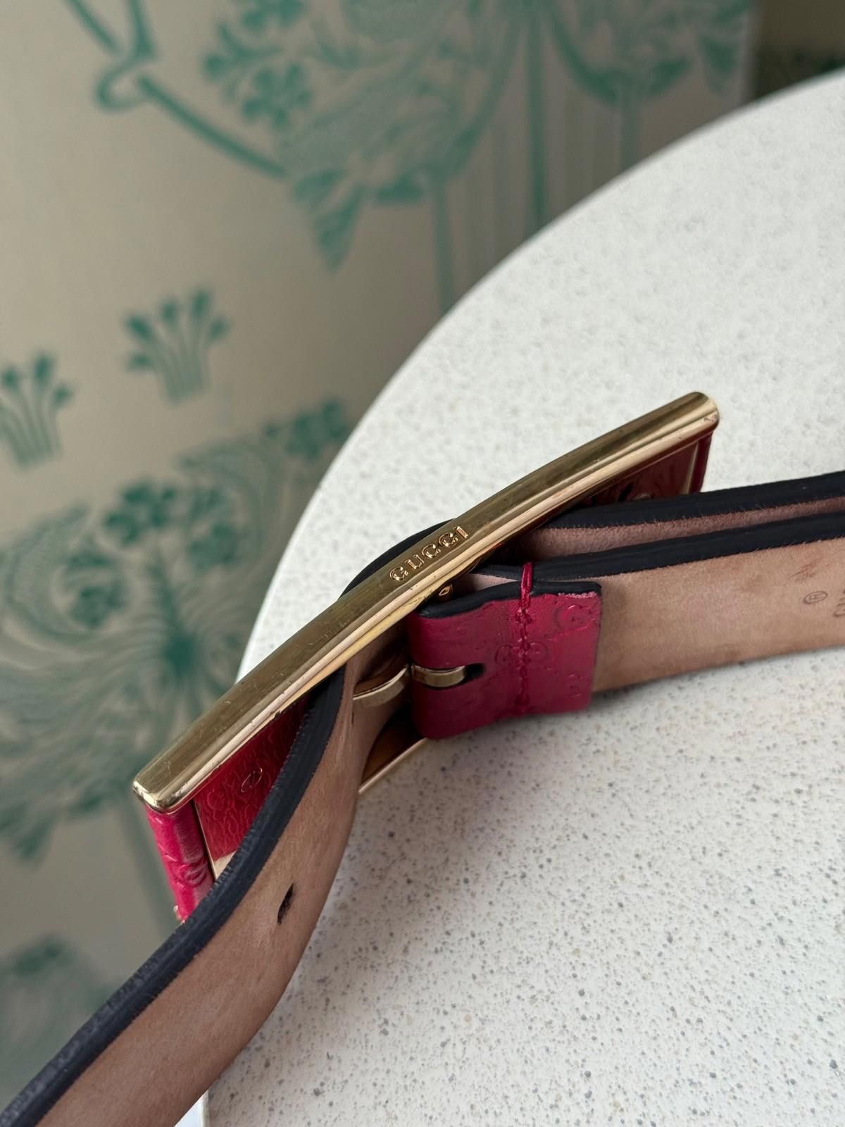 Gucci Gucci Pink Microguccissima Soft Leather Buckle Belt 95 / 38 Size ONE SIZE - 12 Thumbnail
