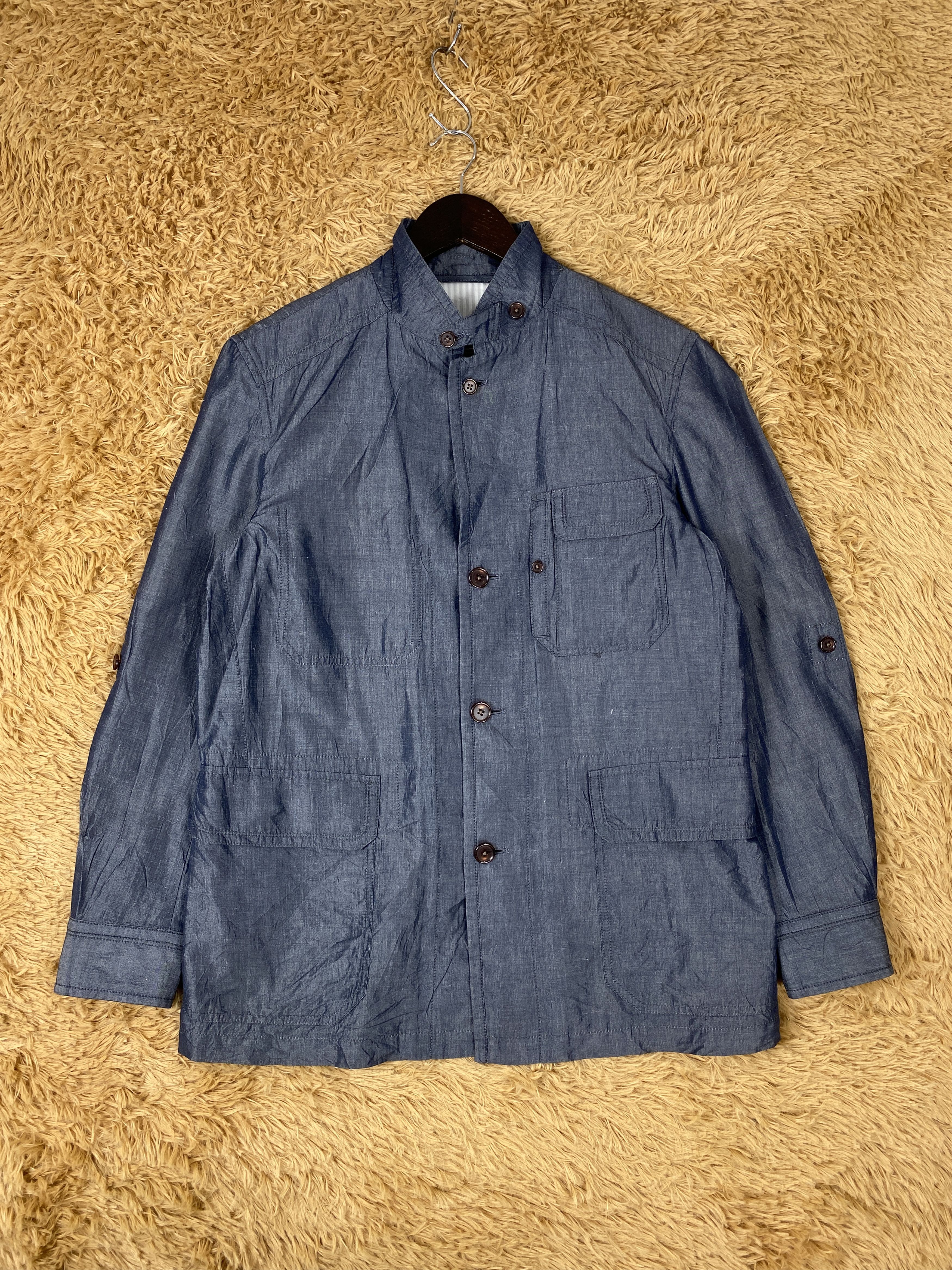 image of Il Faro By Luciano Barbera Button Jacket in Dark Grey, Men's (Size Small)
