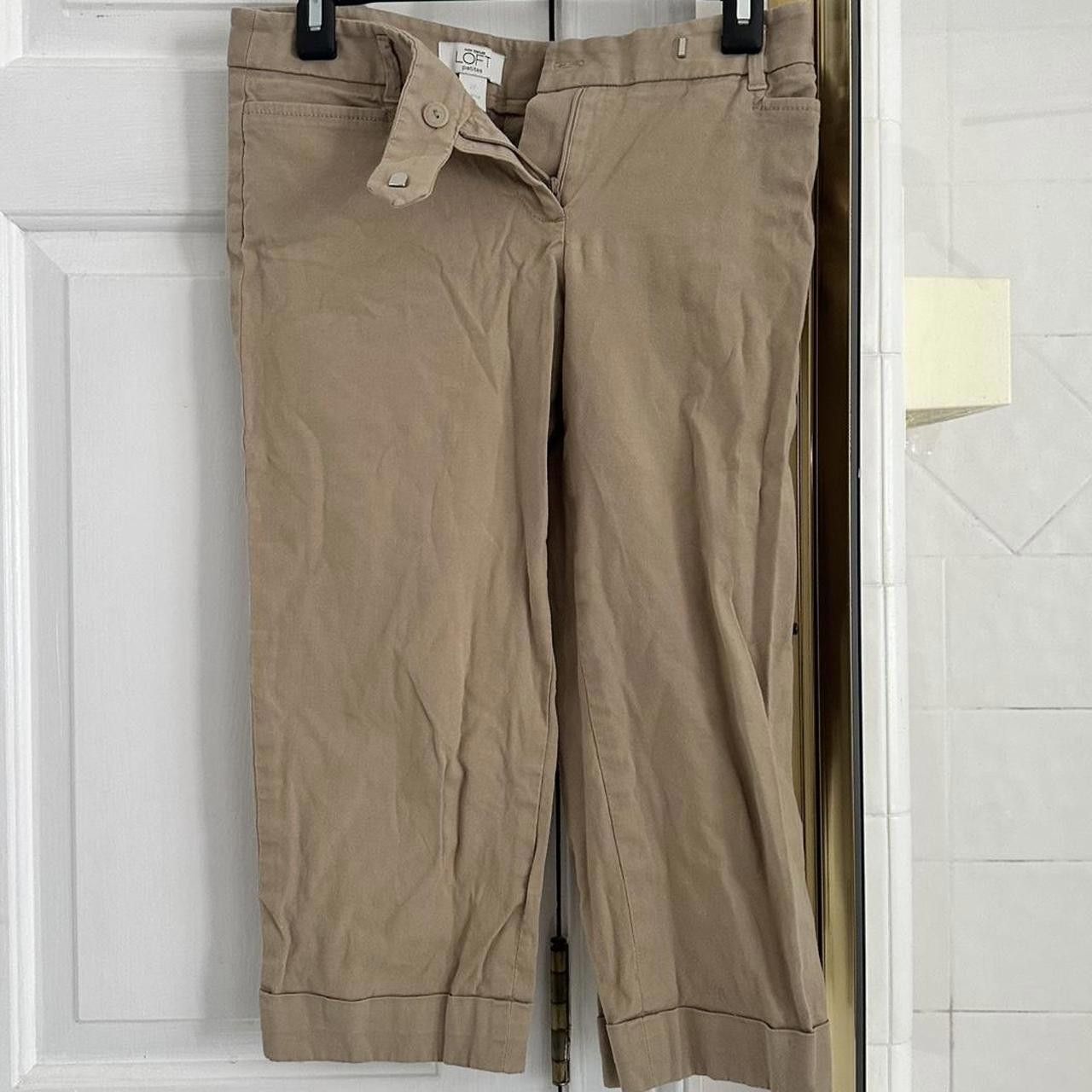 Designer LOFT Women's Tan and Brown Trousers Size 26" / US 2 / IT 38 - 1 Thumbnail