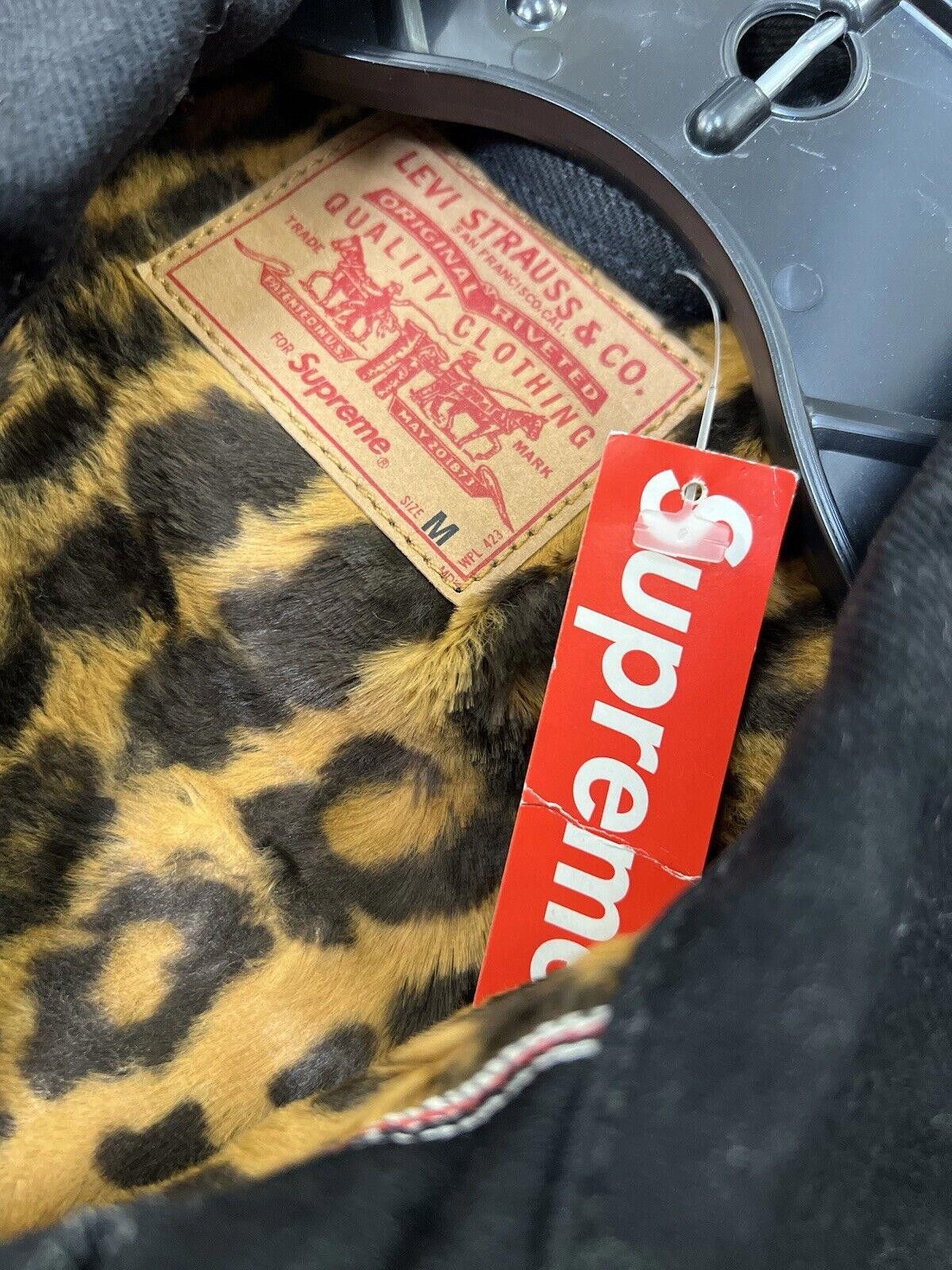 Supreme FW12 SUPREME LEVI'S DENIM LEOPARD JEAN JACKET BLACK Size US M / EU 48-50 / 2 - 4 Thumbnail