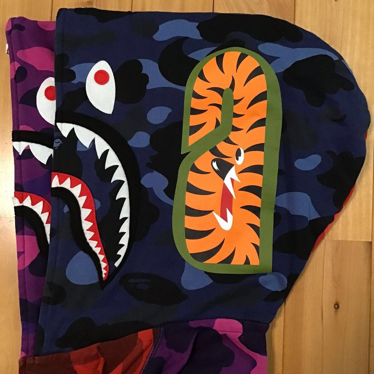 Bape BAPE Double Shark full zip Hoodie Crazy Camo a bathing ape Size US M / EU 48-50 / 2 - 5 Thumbnail