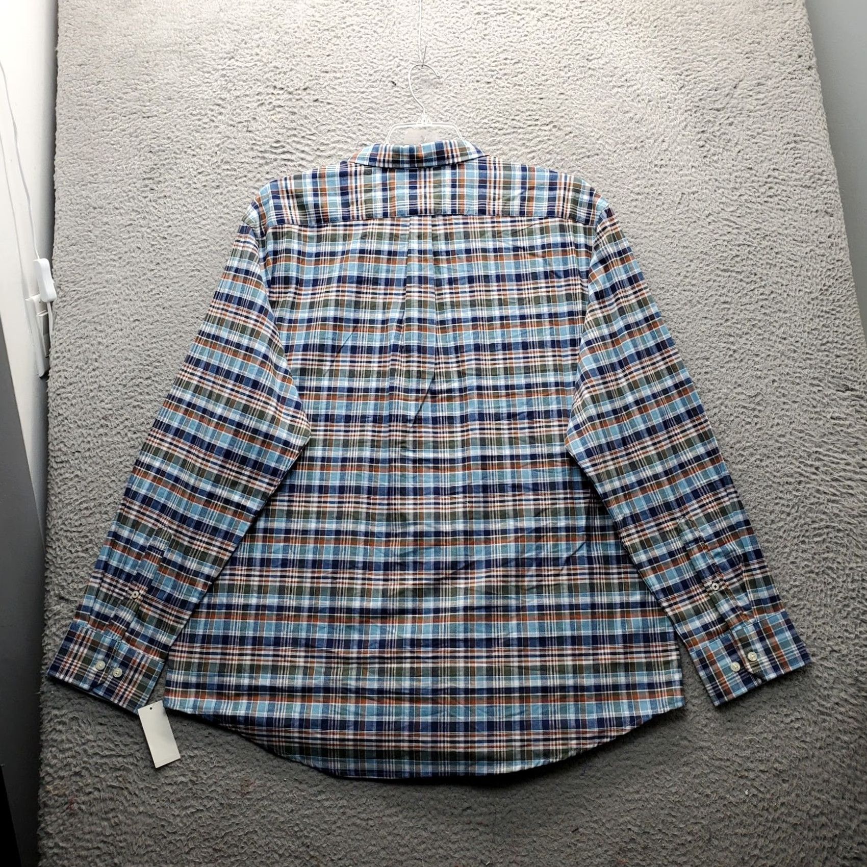 Izod IZOD Shirt Mens XXL Multi Plaid Woven Oxford Long Sleeve Collared Button-Down Size US XXL / EU 58 / 5 - 2 Thumbnail