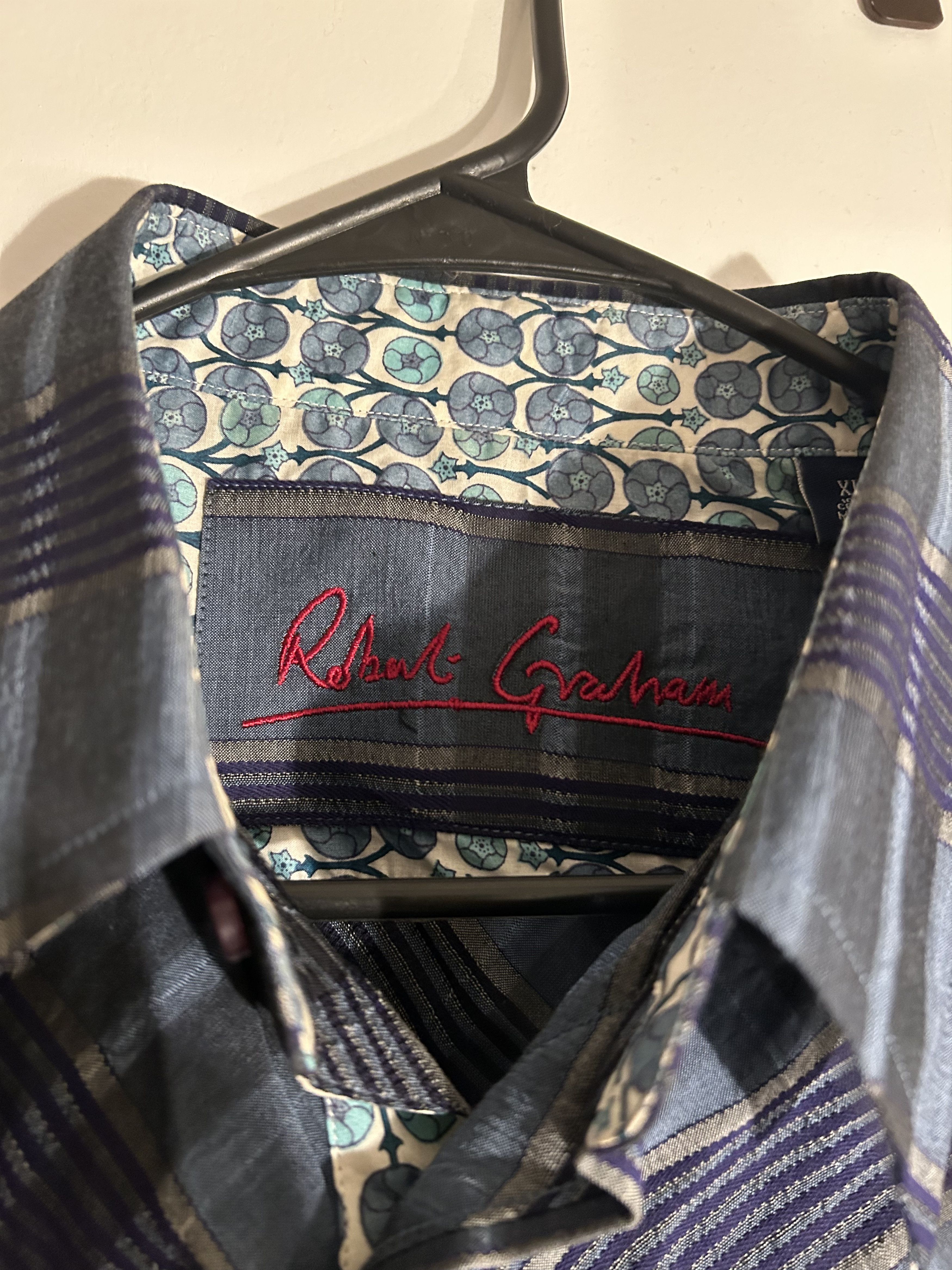 Robert Graham Robert Graham Men's Button Down Flip Cuff Shirt Size US XL / EU 56 / 4 - 2 Thumbnail