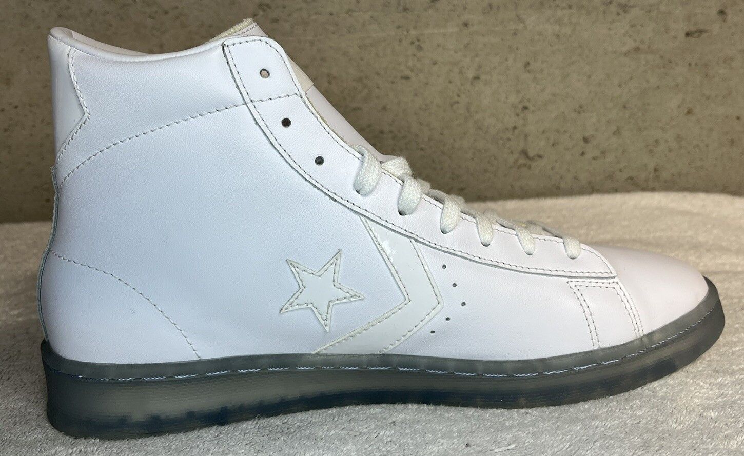 Converse NWOB Converse Pro Leather Hi "Black Ice" White/Clear Mens 11 Size US 11 / EU 44 - 4 Thumbnail
