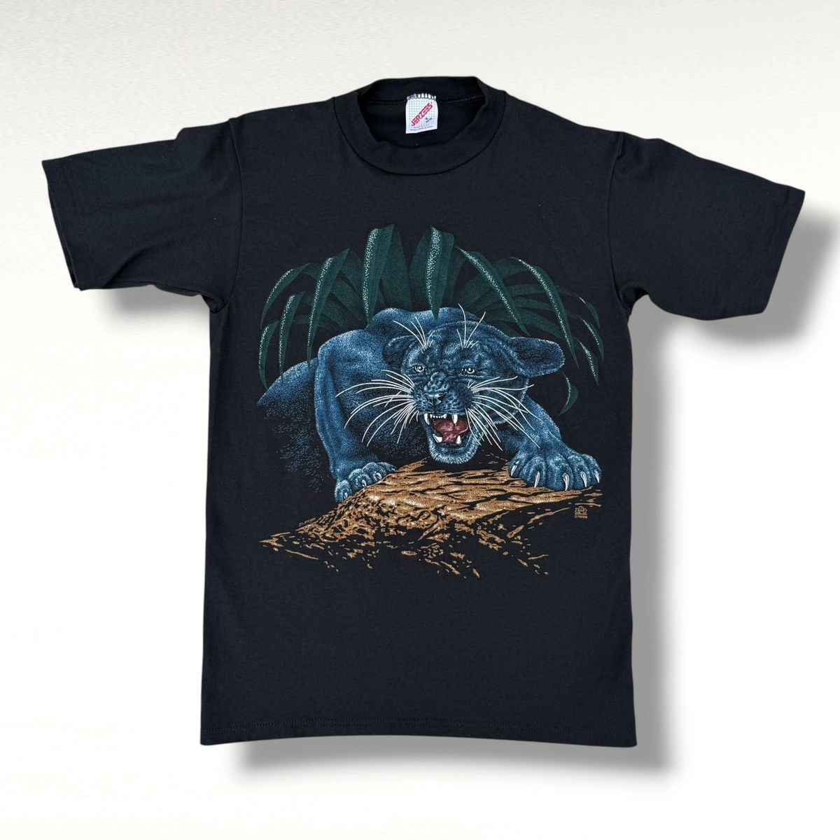 Jerzees Vintage 1989 Black Panther T-Shirt Size Small Jerzees 80s Size US S / EU 44-46 / 1 - 1 Thumbnail